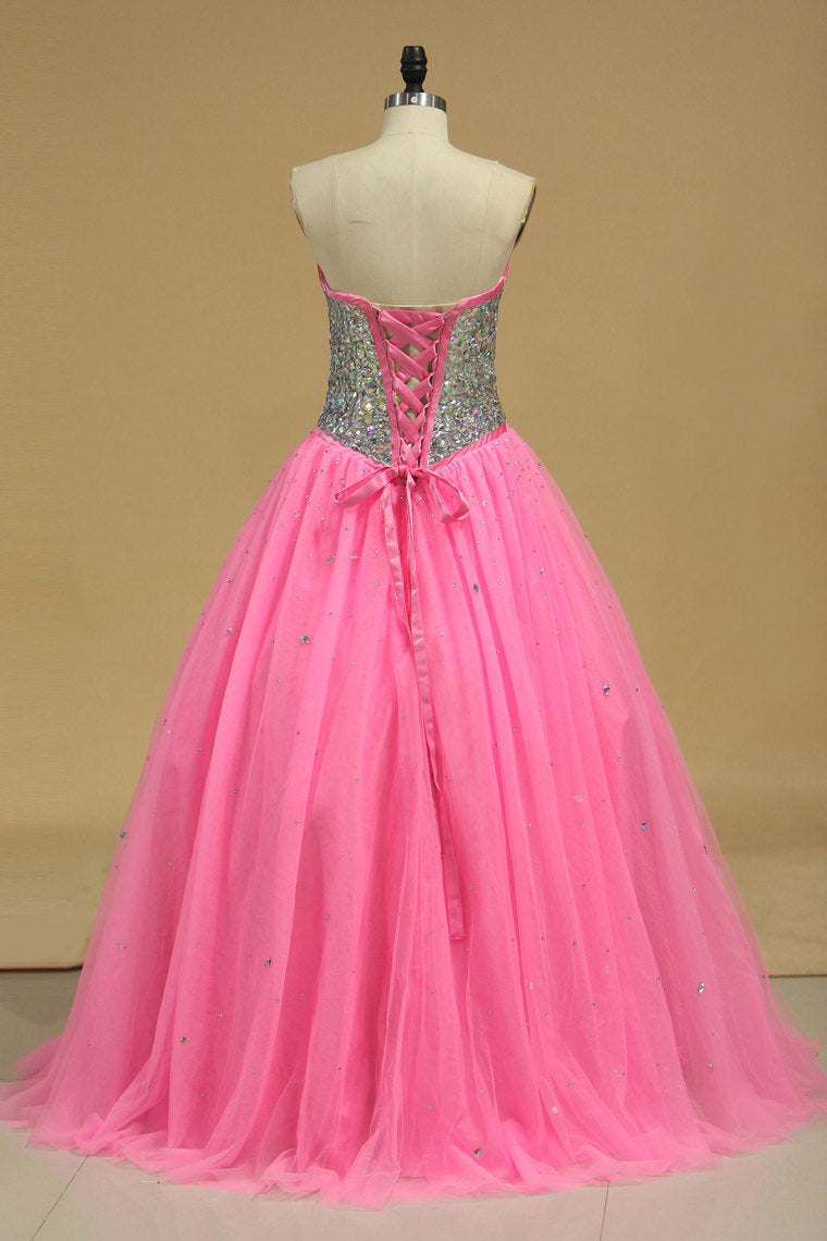 2024 Quinceanera Dresses Ball Gown Sweetheart With Beading Floor Length