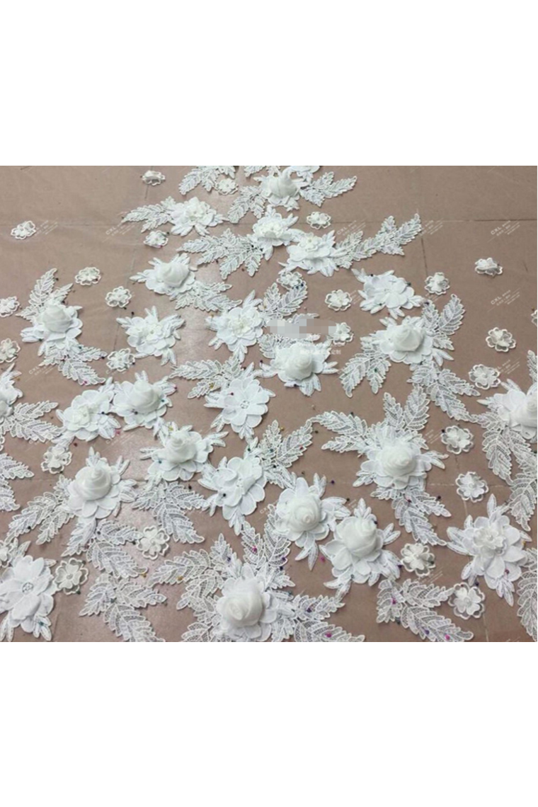 2024 Gorgeous Wedding Veil Length 3 Meter Width 3 Meter Tulle With Handmade Flowers