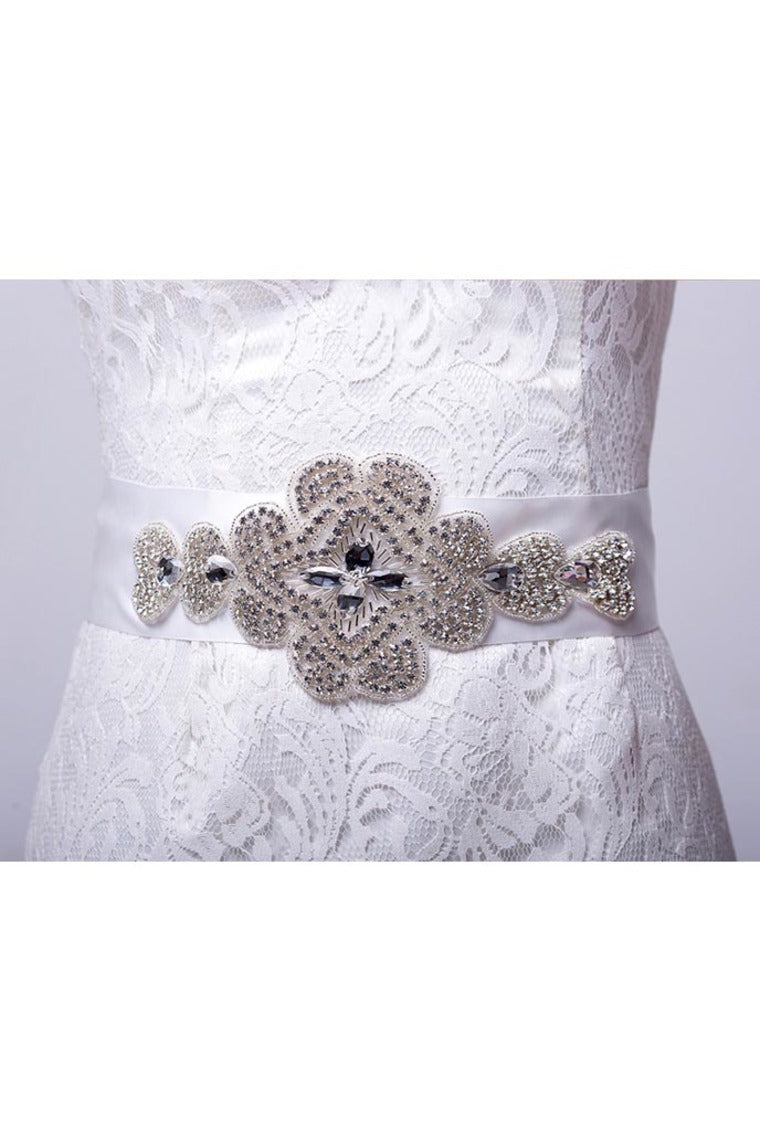 Brilliant Satin Wedding/Evening Ribbon Sash With Rhinestone