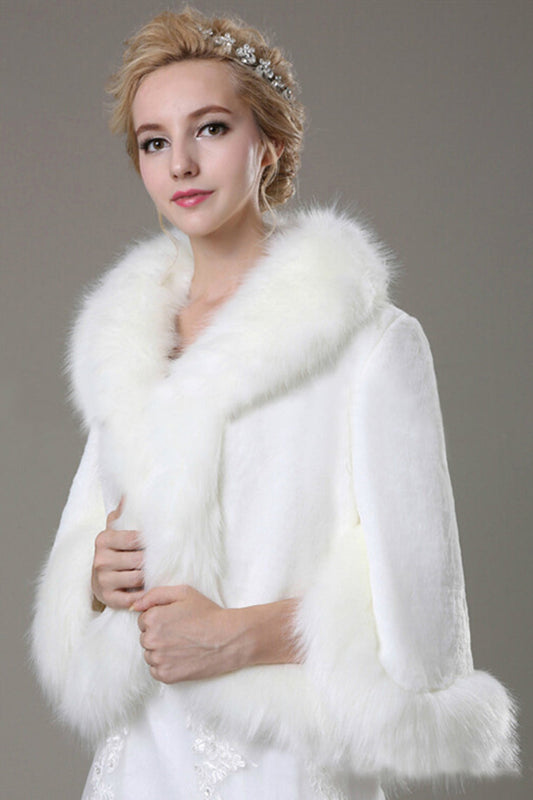 Glamorous Faux Fur Wedding Wrap