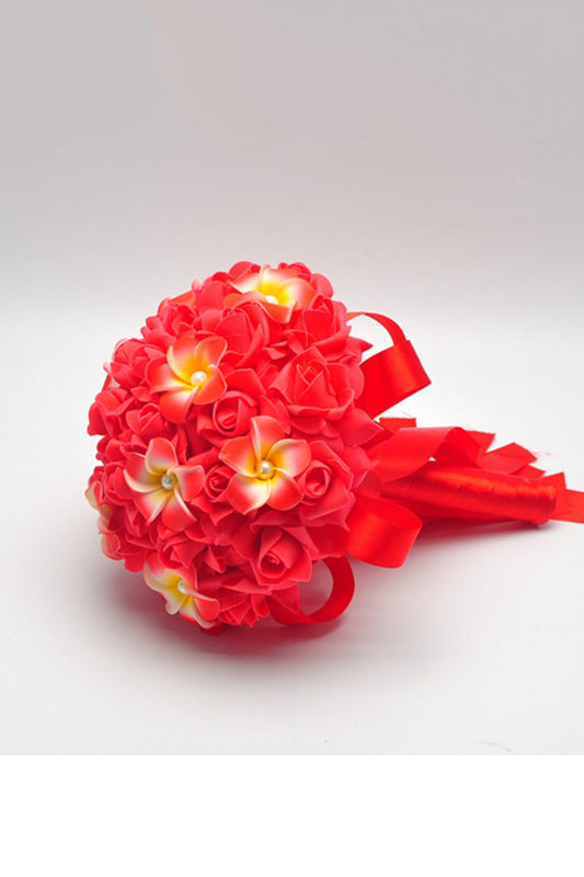 Sweet Round Foam/Ribbon Bridal Bouquets