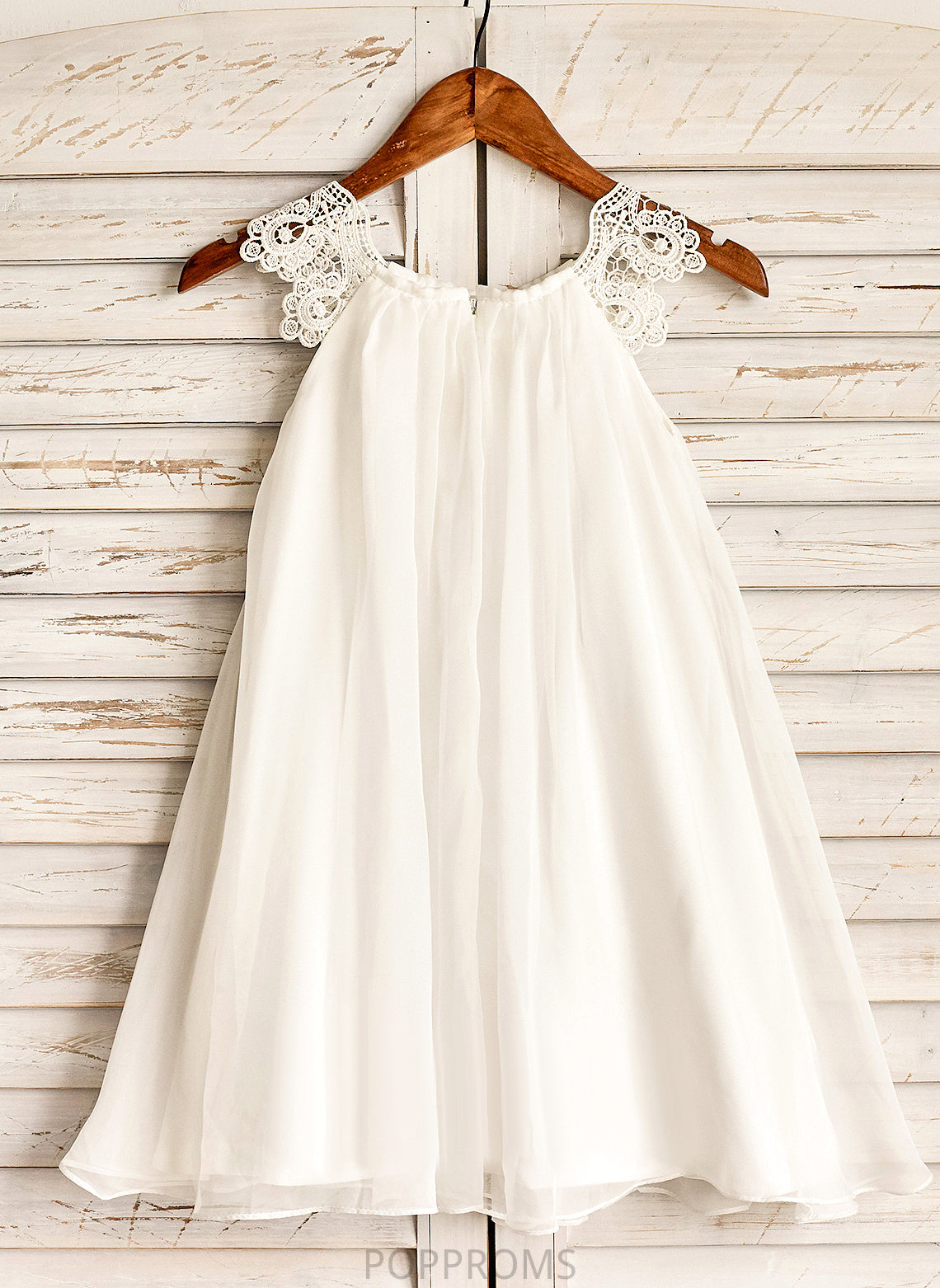 A-Line/Princess Flower Girl Dresses Dress With Scoop Destiney Chiffon Neck Girl - Lace Flower Tea-length Sleeveless