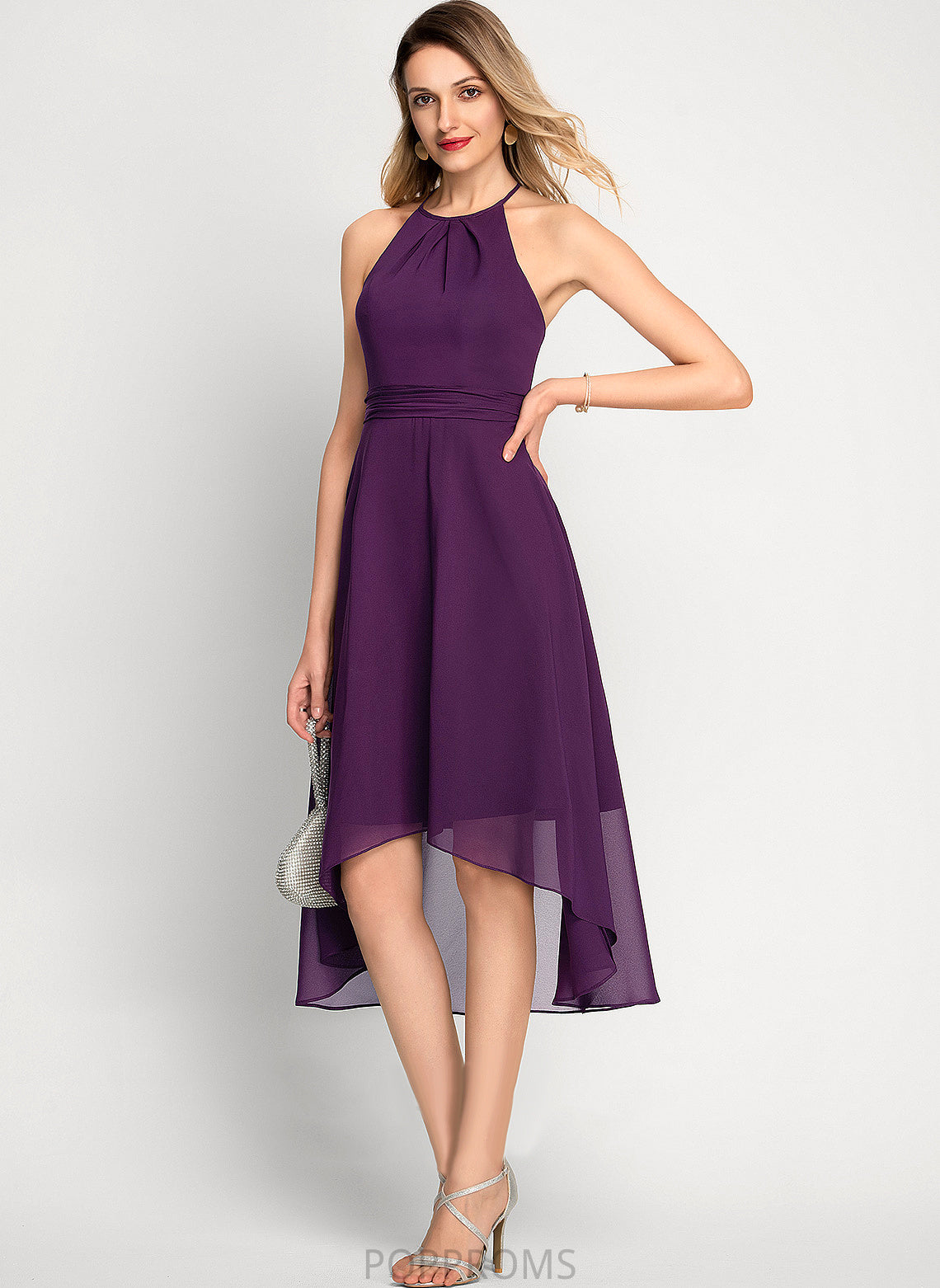 Cocktail Asymmetrical Rory Dress Chiffon A-Line Scoop Cocktail Dresses Neck