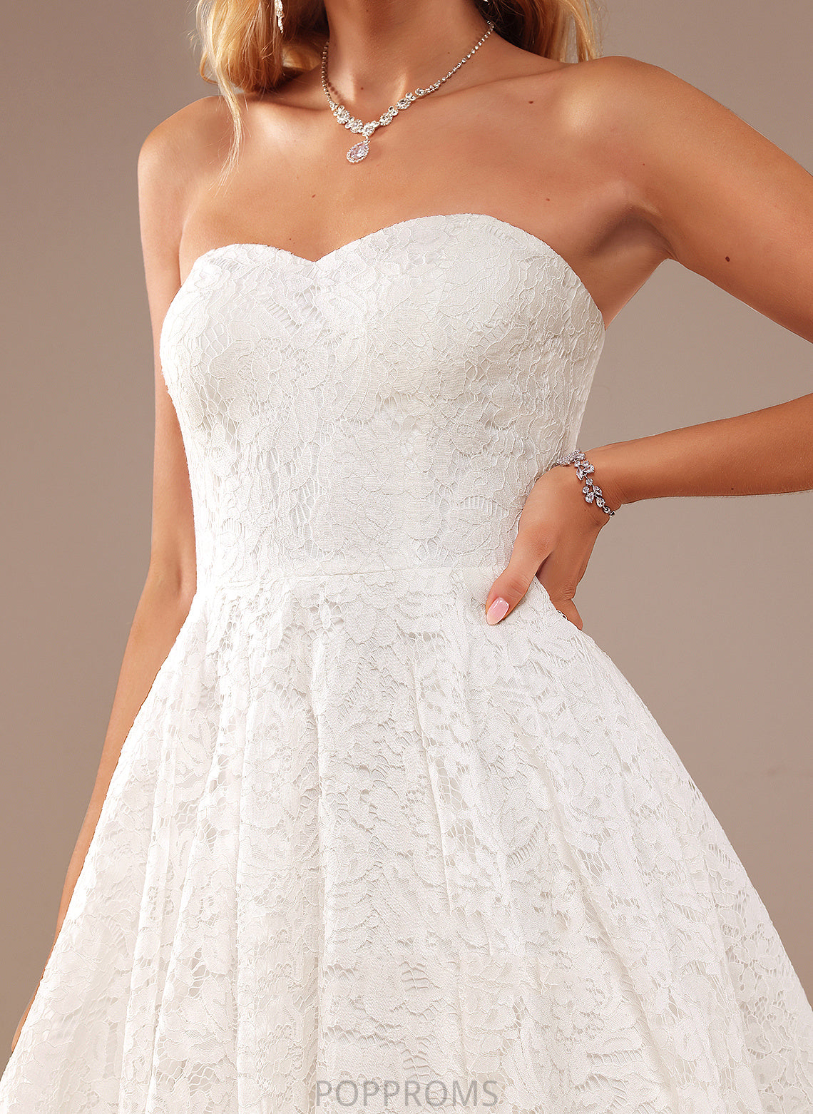 Lace Dress Wedding A-Line Knee-Length Sweetheart Wedding Dresses Rachel