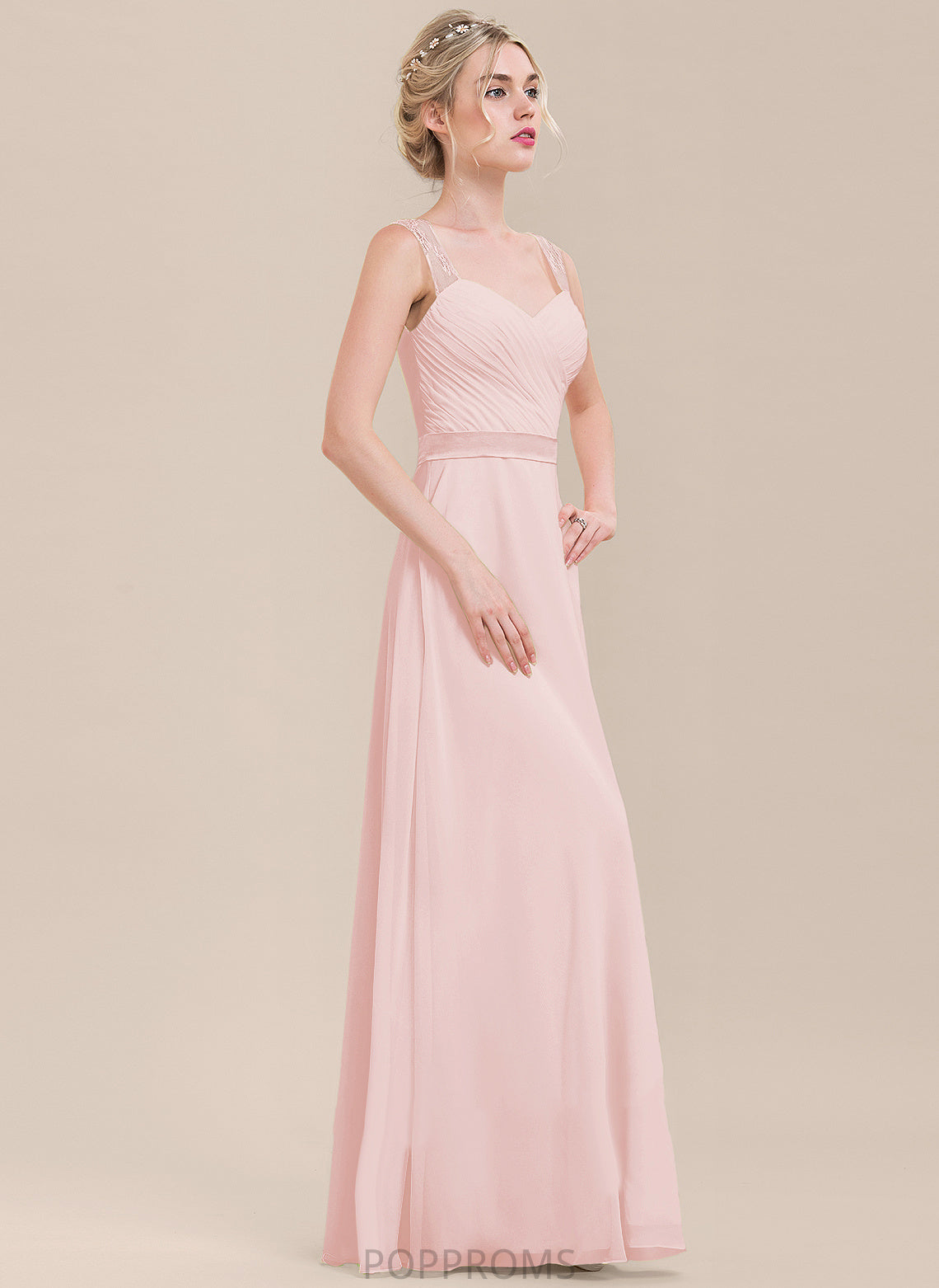 Ruffle Fabric Embellishment Sweetheart Floor-Length Neckline Silhouette Length A-Line Rachel A-Line/Princess Sleeveless Bridesmaid Dresses