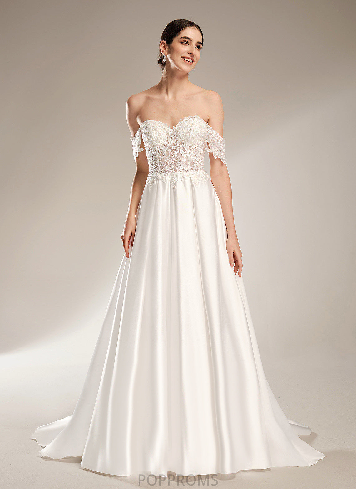 Ball-Gown/Princess Wedding Dresses Scarlett Sweetheart With Sequins Lace Dress Train Wedding Satin Chapel