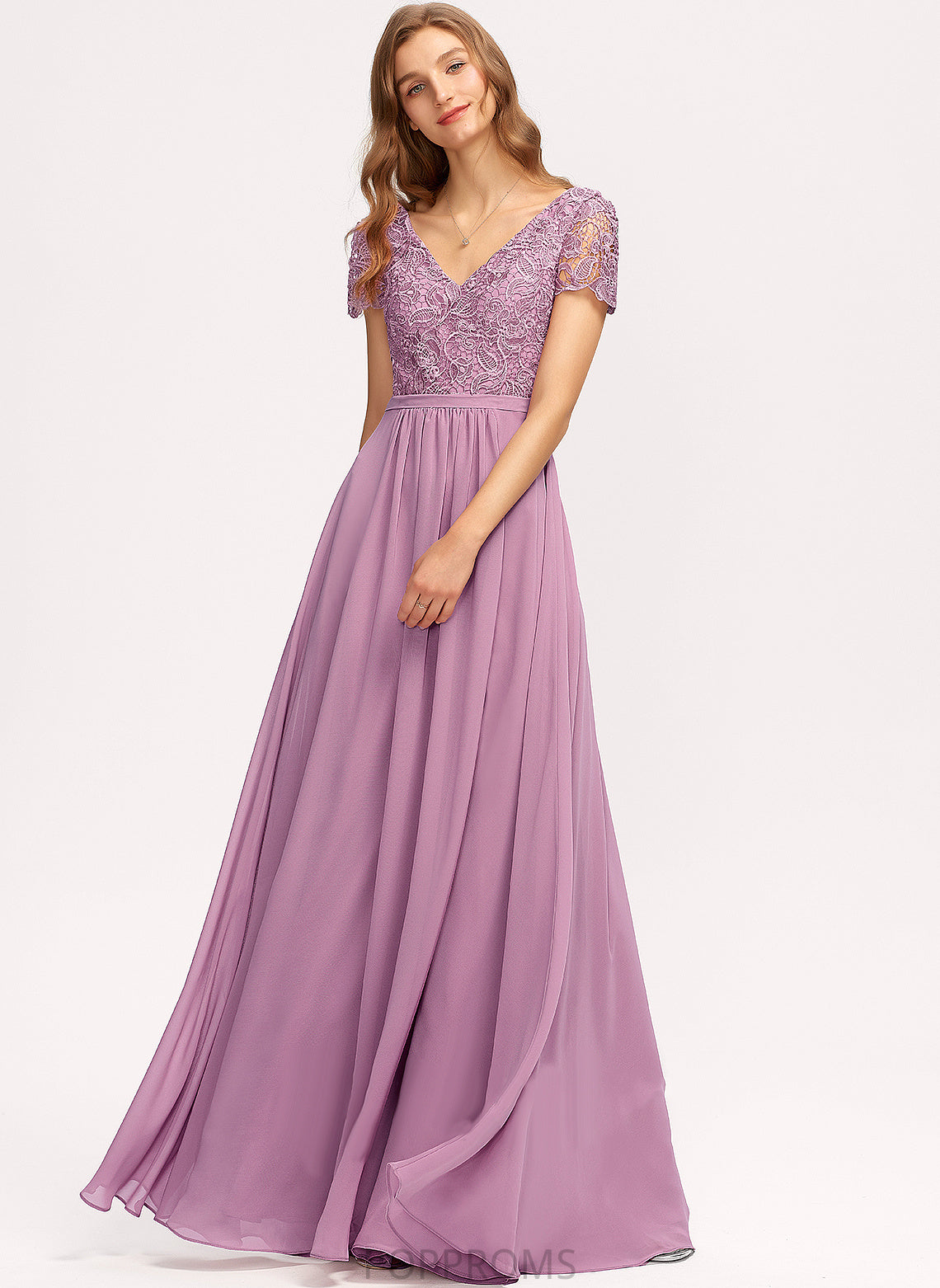 Length Neckline Silhouette SplitFront Fabric Floor-Length Embellishment A-Line V-neck Aniyah Sleeveless Floor Length Bridesmaid Dresses