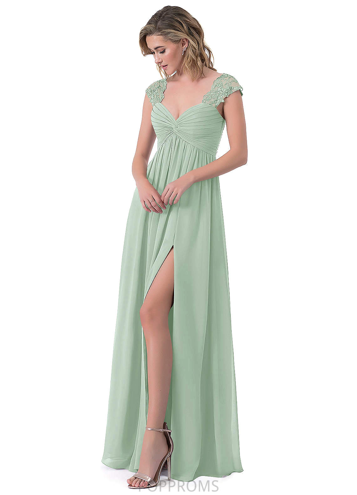 Zaniyah A-Line/Princess Spaghetti Staps Sleeveless Floor Length Natural Waist Bridesmaid Dresses