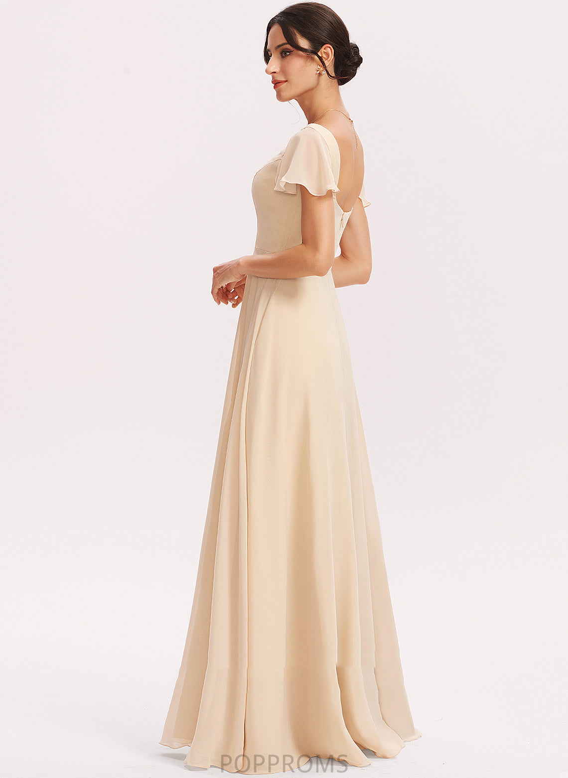 Length Embellishment SquareNeckline Silhouette Neckline CascadingRuffles Fabric Floor-Length A-Line Kenzie A-Line/Princess Floor Length Bridesmaid Dresses