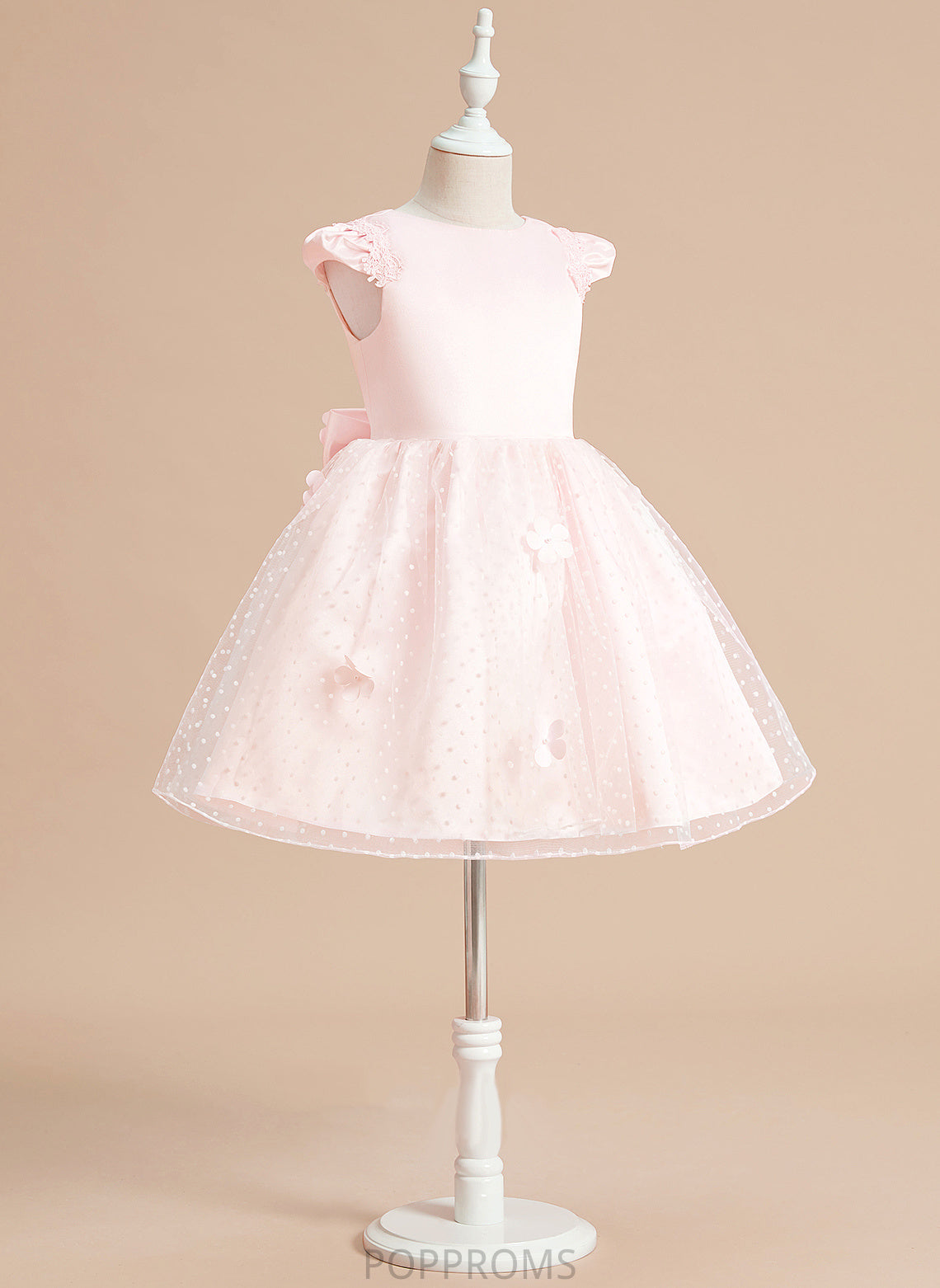 Bow(s) - Ball-Gown/Princess Flower Girl Dresses Jessica Neck Flower With Girl Dress Knee-length Satin/Tulle Scoop Sleeveless