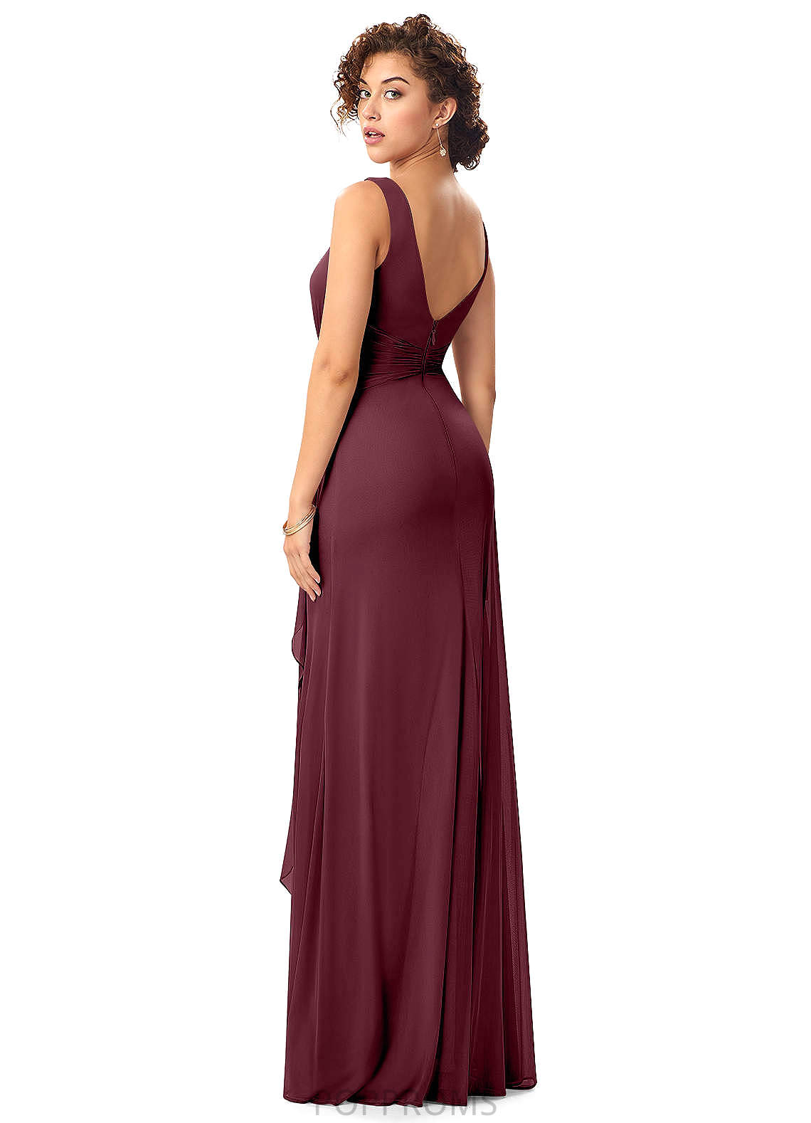 Viola Sleeveless Floor Length Natural Waist Straps A-Line/Princess Bridesmaid Dresses