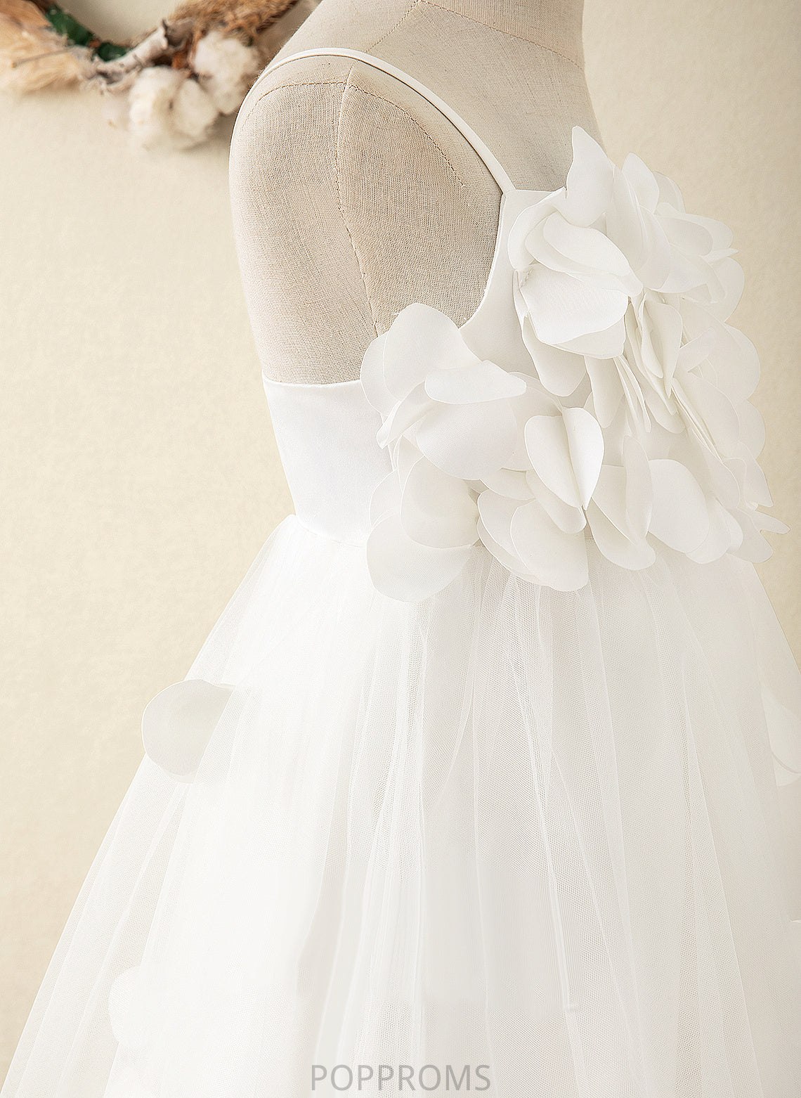 - Dress Straps Flower Flower Girl Dresses Satin Karlee Knee-length Girl A-Line Sleeveless