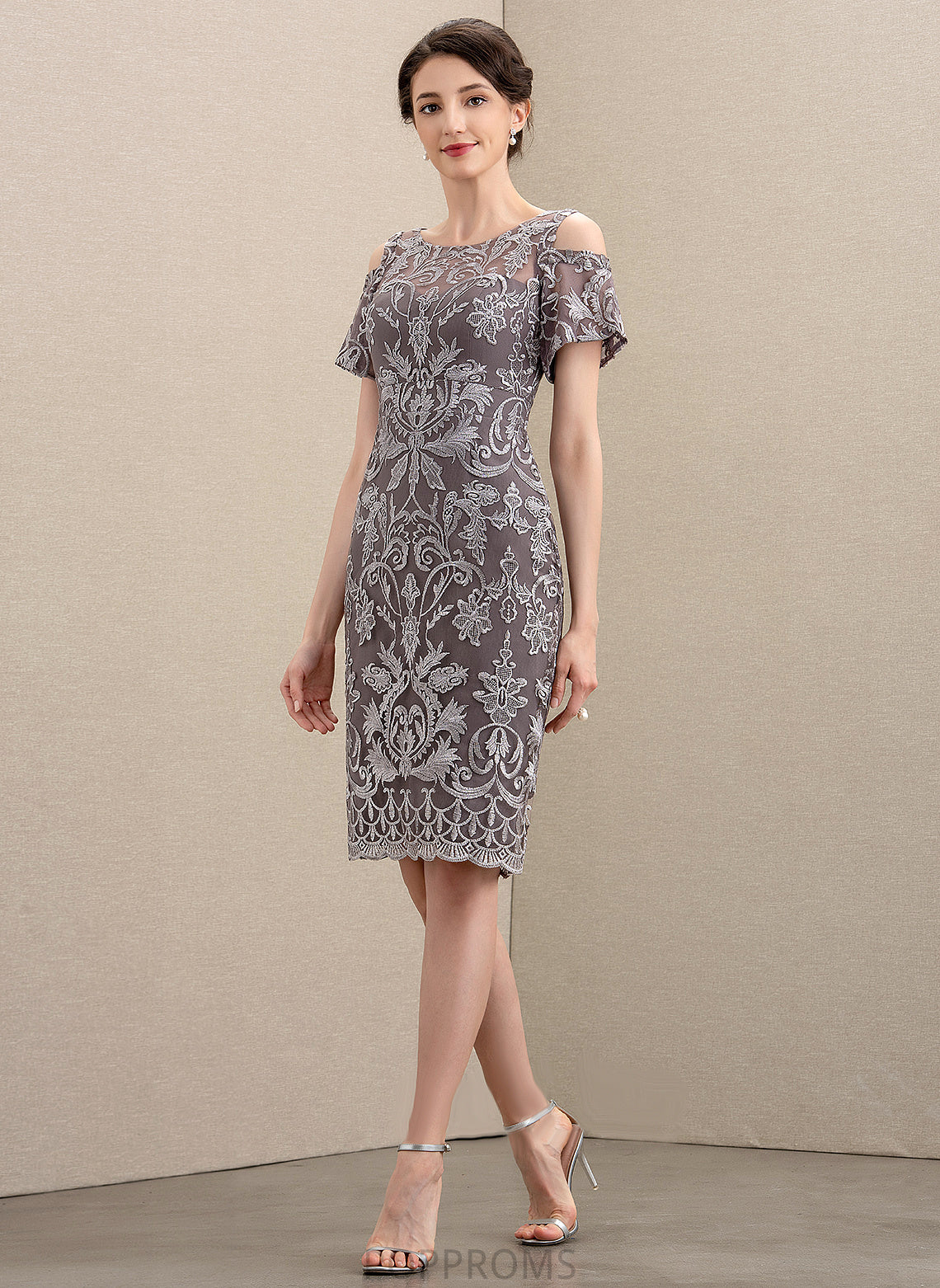 Neck Knee-Length Alexia Lace Mother the Mother of the Bride Dresses Scoop of Dress Bride Sheath/Column