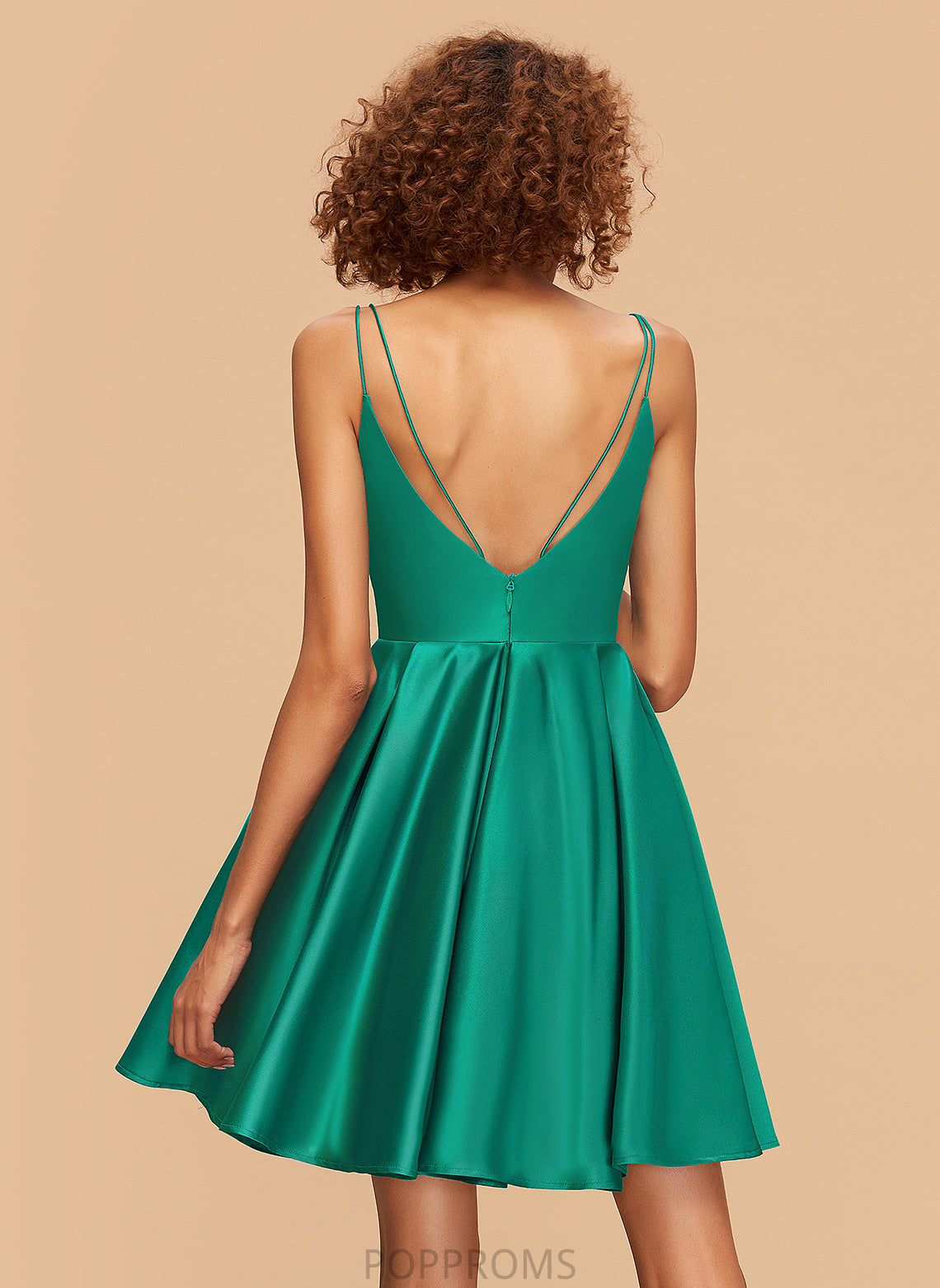 Homecoming A-Line Homecoming Dresses Dress Aylin Short/Mini V-neck Satin