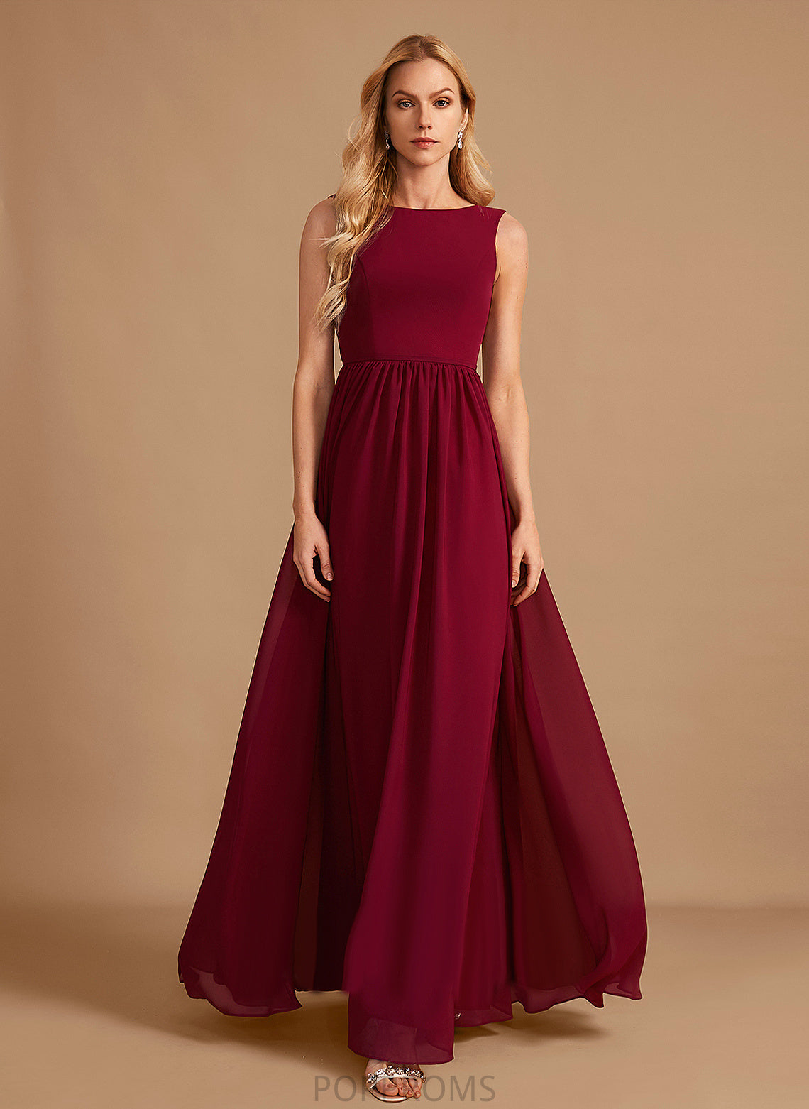 Neckline Embellishment Length Floor-Length A-Line HighNeck Fabric Silhouette Bow(s) Marcie V-Neck Floor Length Bridesmaid Dresses