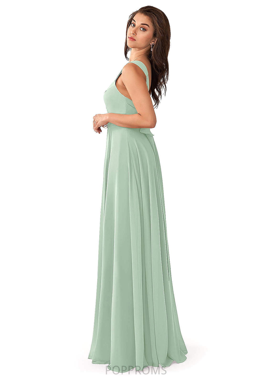 Trinity Spaghetti Staps Natural Waist Spandex Floor Length Trumpet/Mermaid Sleeveless Bridesmaid Dresses