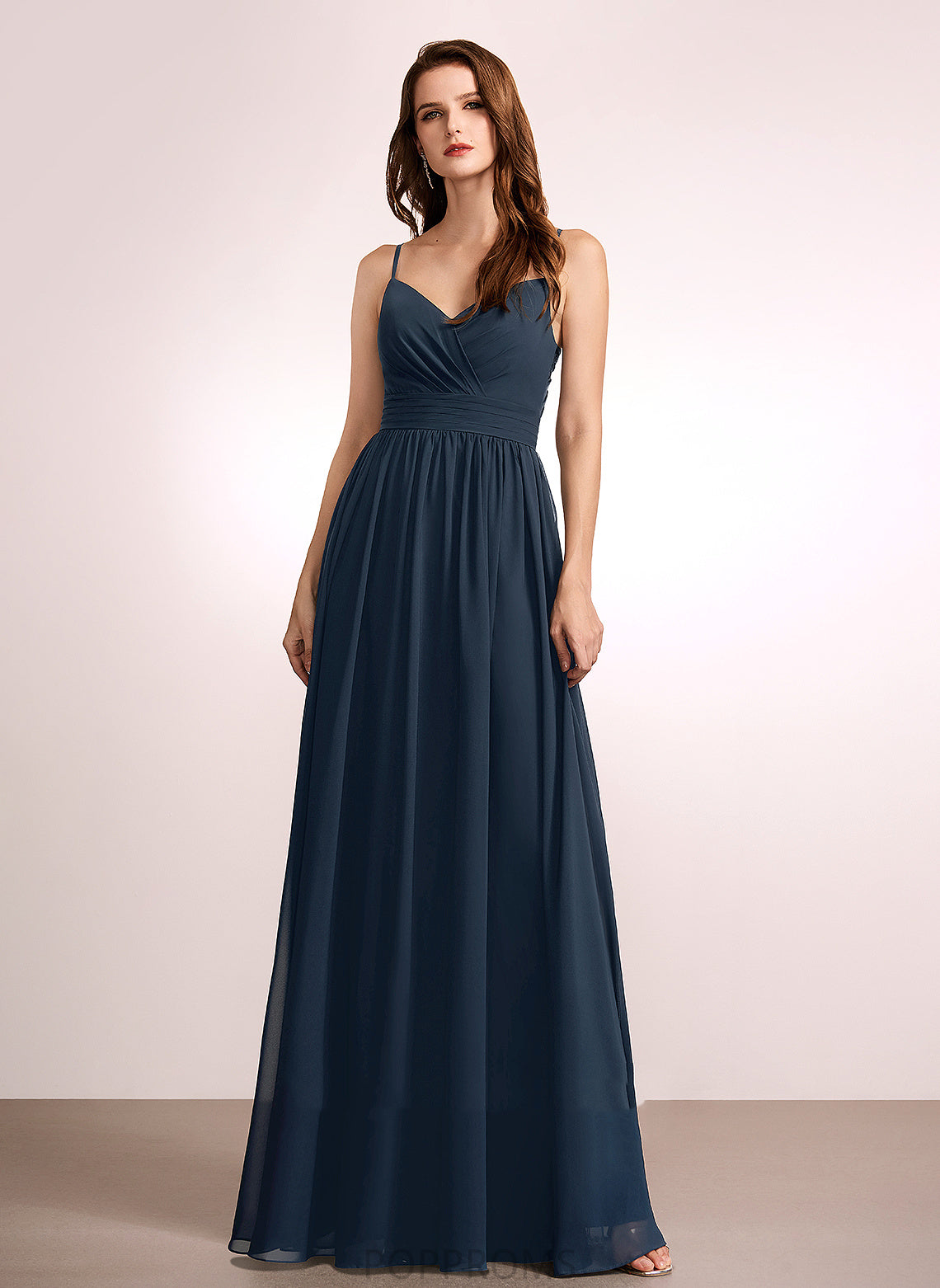 Embellishment A-Line Neckline V-neck Silhouette Lace Floor-Length Fabric Length Nell Sleeveless Floor Length Bridesmaid Dresses