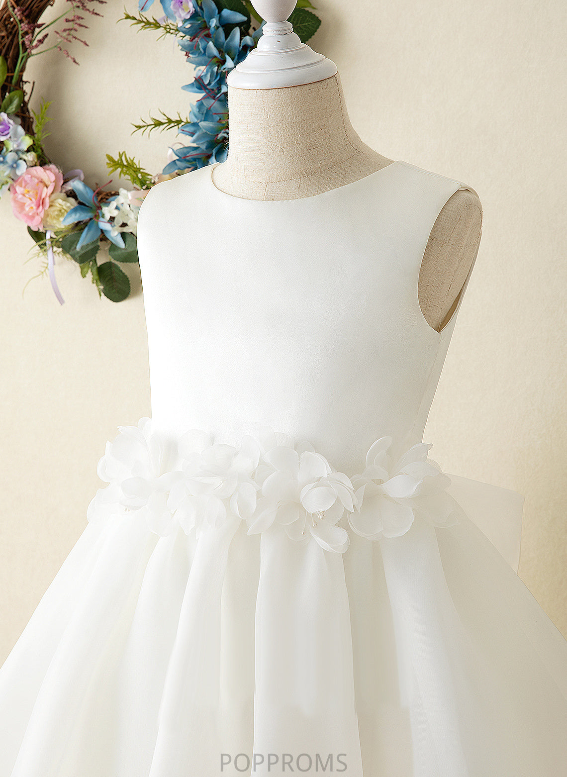 Flower Sleeveless - Scoop Organza Neck Flower Girl Dresses Dress Whitney A-Line Knee-length Girl