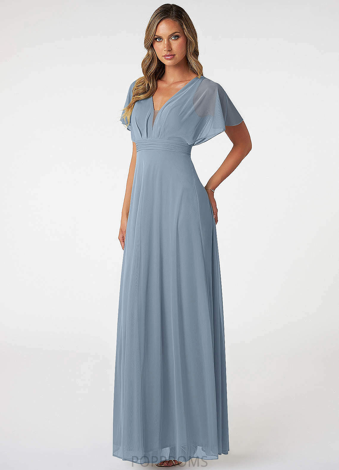 Vicky A-Line/Princess Sweetheart Natural Waist Floor Length Sleeveless Bridesmaid Dresses