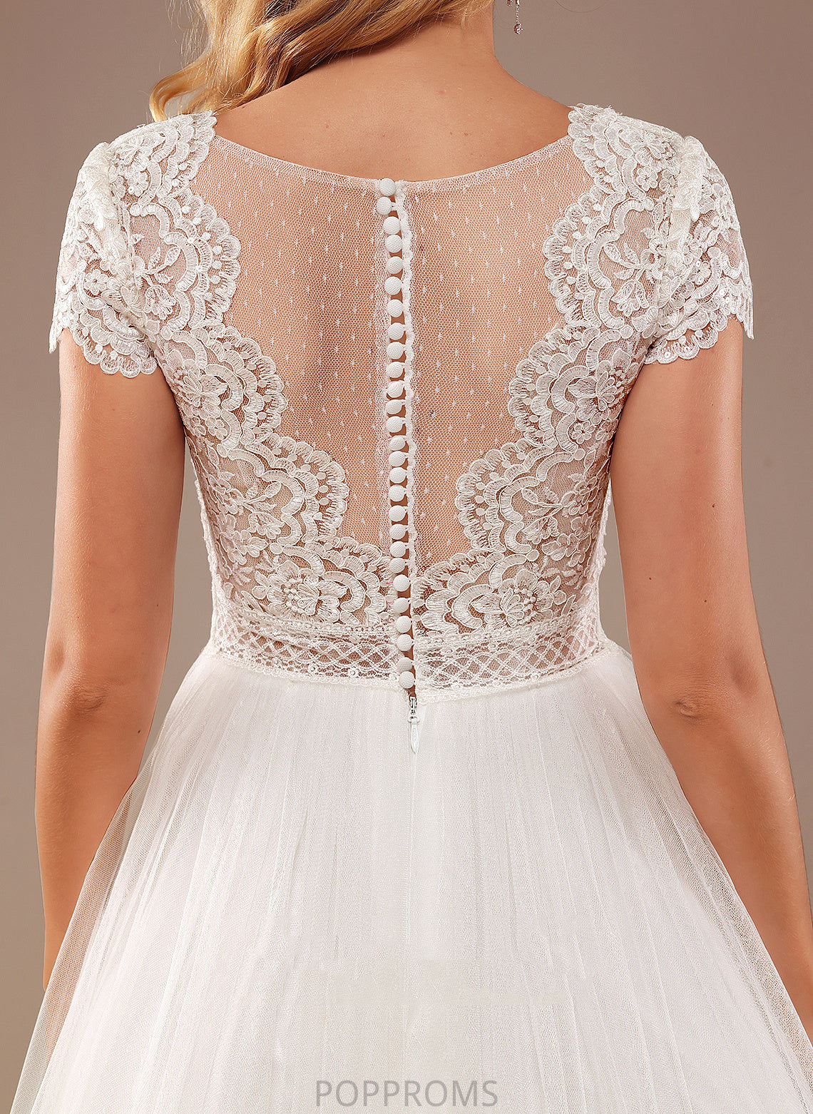 Lace With Ball-Gown/Princess Wedding Train Dress V-neck Lila Tulle Sequins Court Lace Wedding Dresses