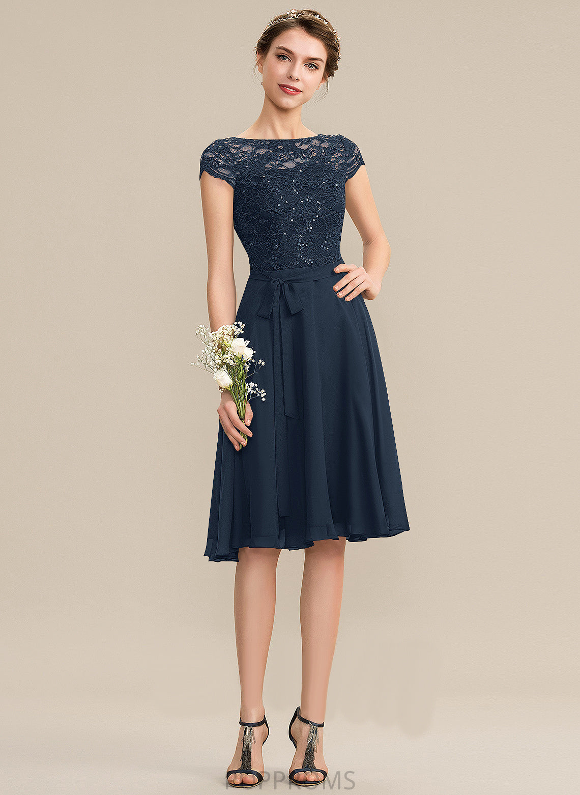 Bow(s) Embellishment Knee-Length A-Line Neckline Length ScoopNeck Silhouette Fabric Millicent A-Line/Princess Scoop Bridesmaid Dresses