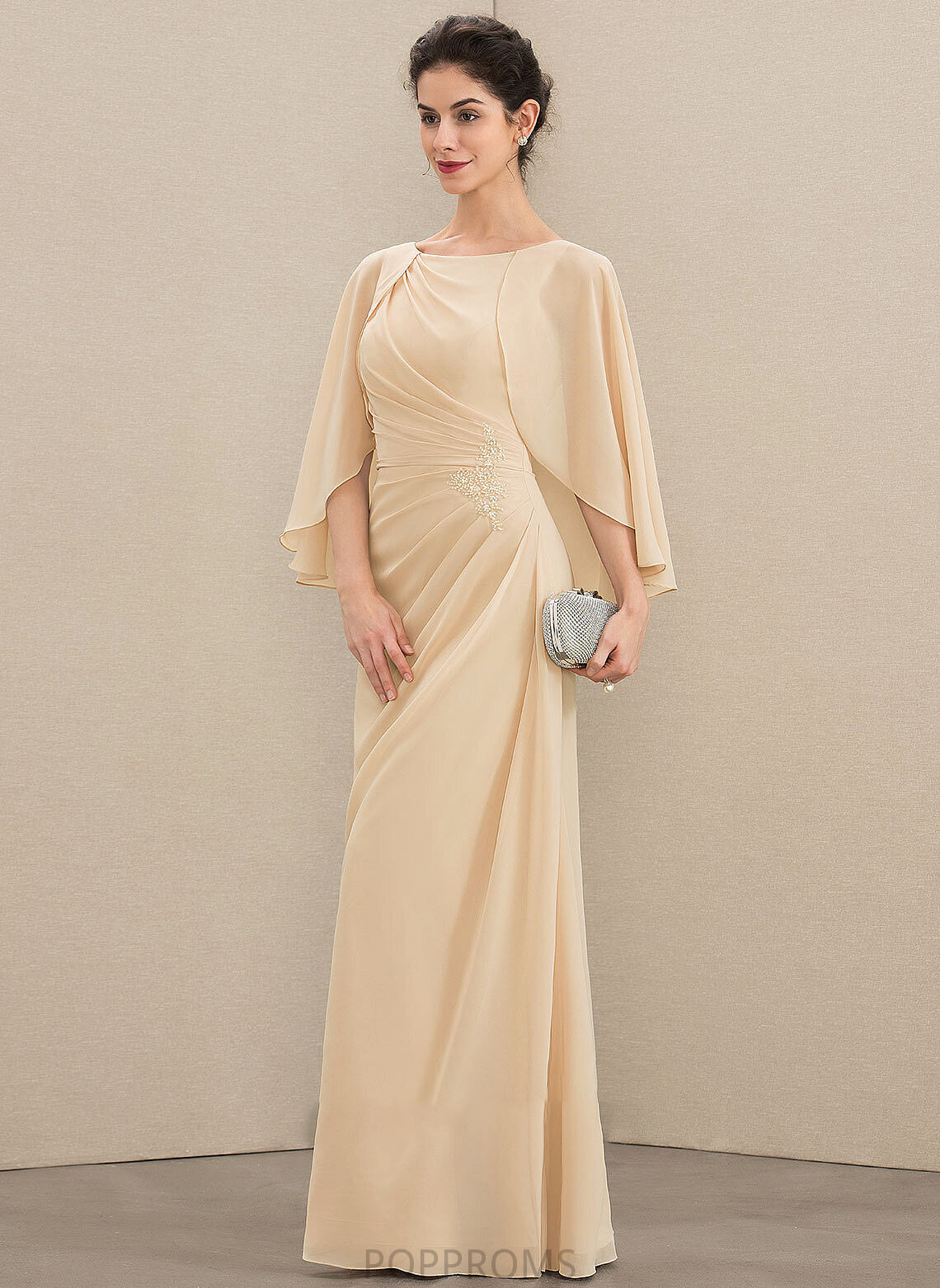 Mother of the Bride Dresses Neck Bride Scoop Sue Sequins of A-Line With Chiffon Beading the Floor-Length Ruffle Dress Mother