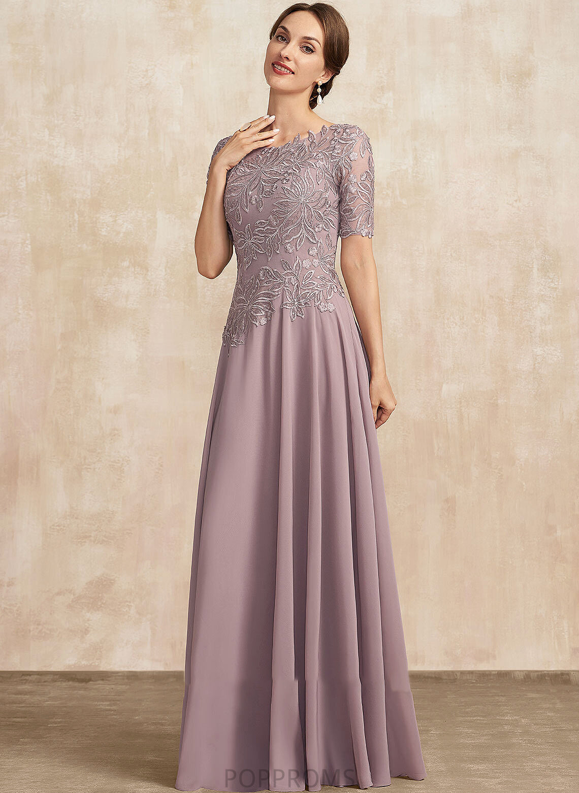 Dress Lace Mother of the Bride Dresses the Mother of Bride Scoop Neck Karlie Floor-Length Chiffon A-Line