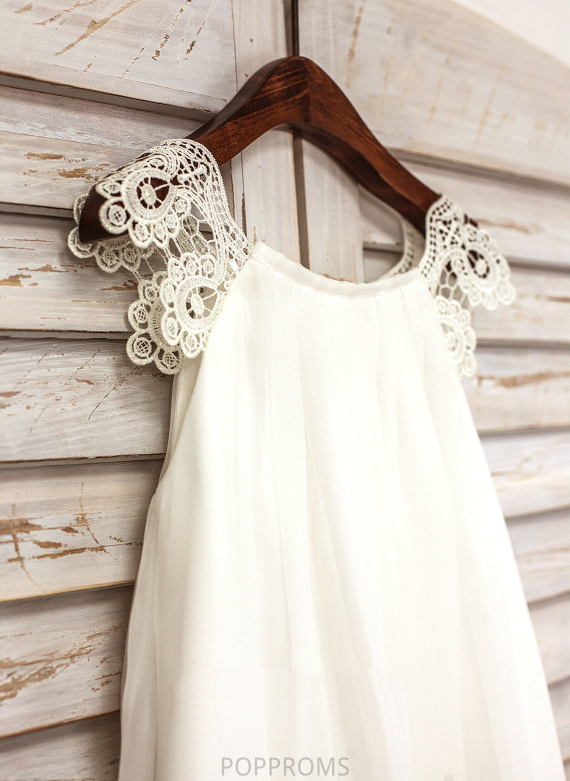 Sleeveless Isis Dress Flower Girl Dresses Girl Chiffon Flower A-Line Neck - Scoop Knee-length Lace With