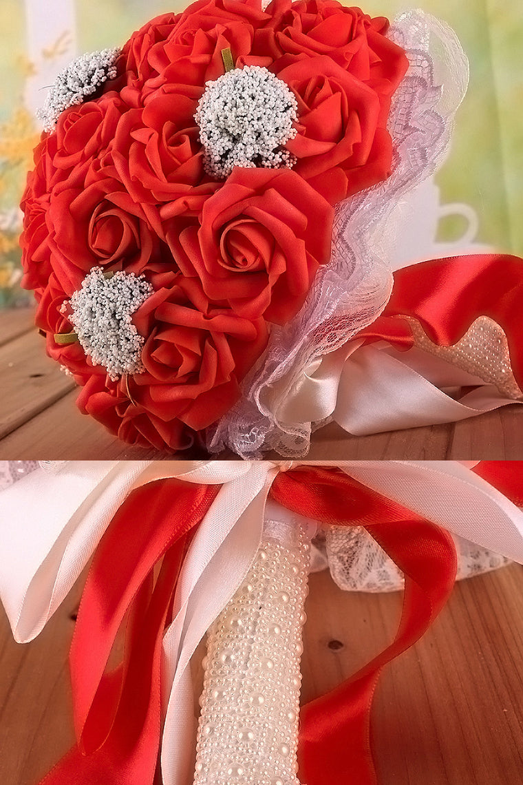 Graceful Round Foam/Ribbon Bridal Bouquets