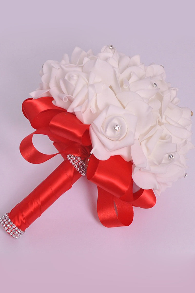 Attractive Round Foam/Ribbon Bridal Bouquets