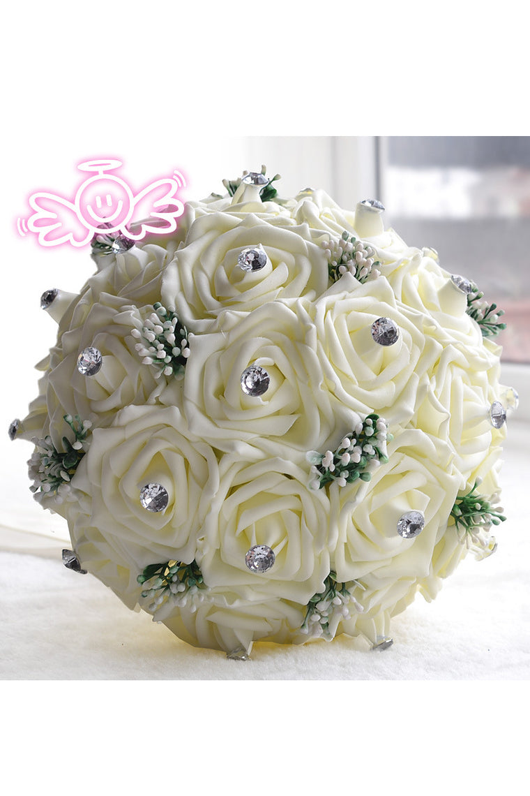 Graceful Round Foam Bridal Bouquets