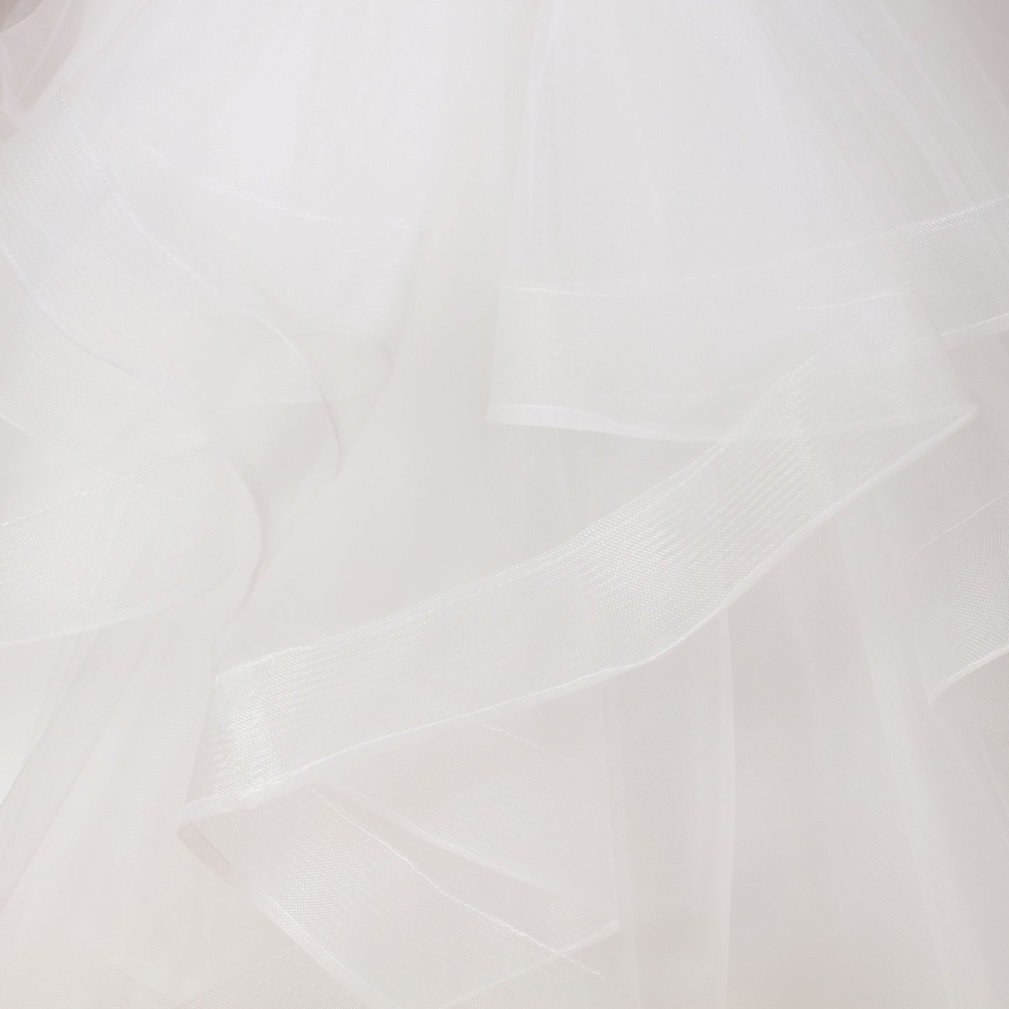 Ivory Multi-layered Tulle Ruffled Satin Flower Girl Dresses With Champagne Bow Front and Back