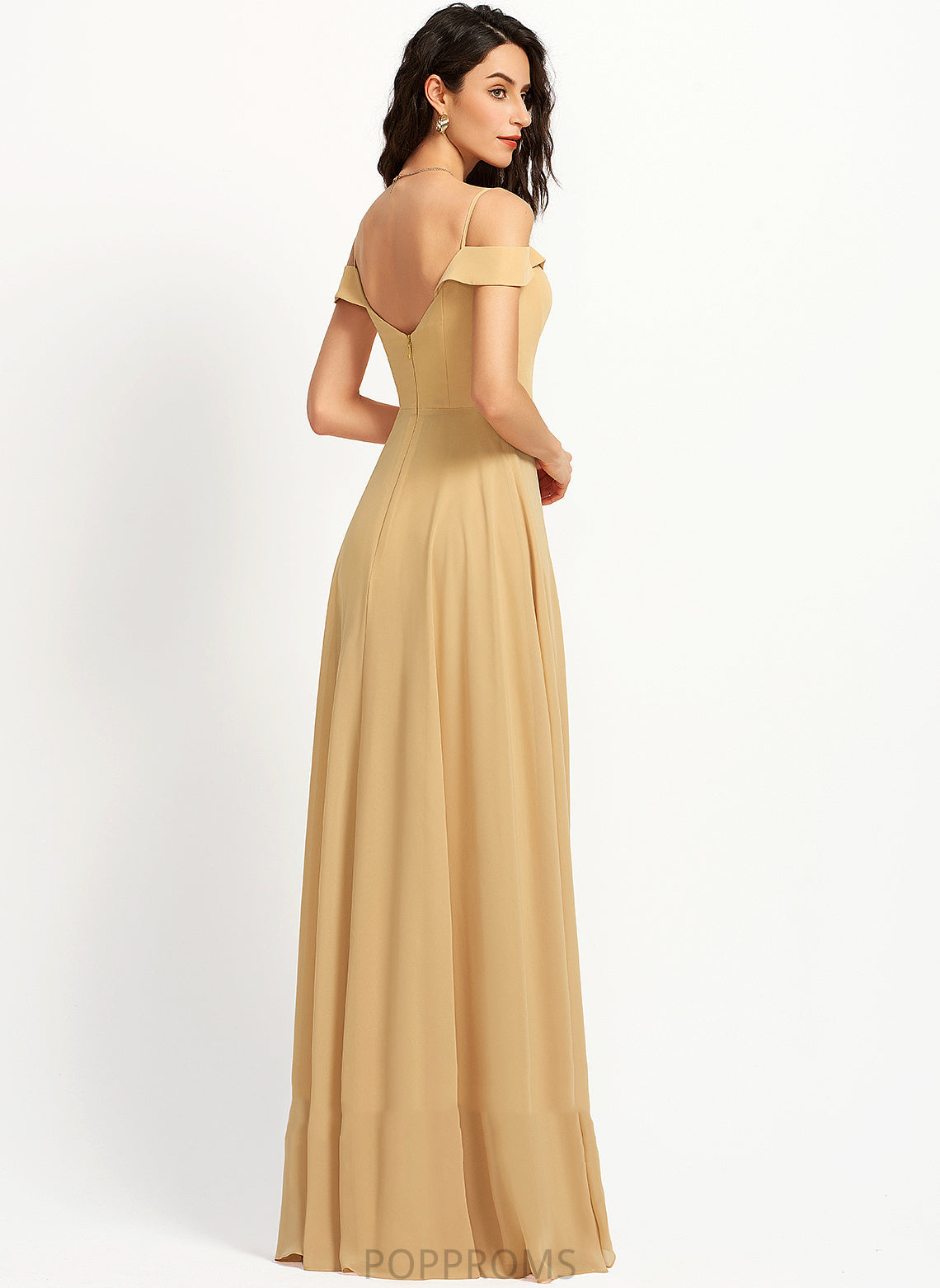 Fabric V-neck Floor-Length Silhouette Straps Length A-Line Neckline Patricia Floor Length Natural Waist Sleeveless Bridesmaid Dresses