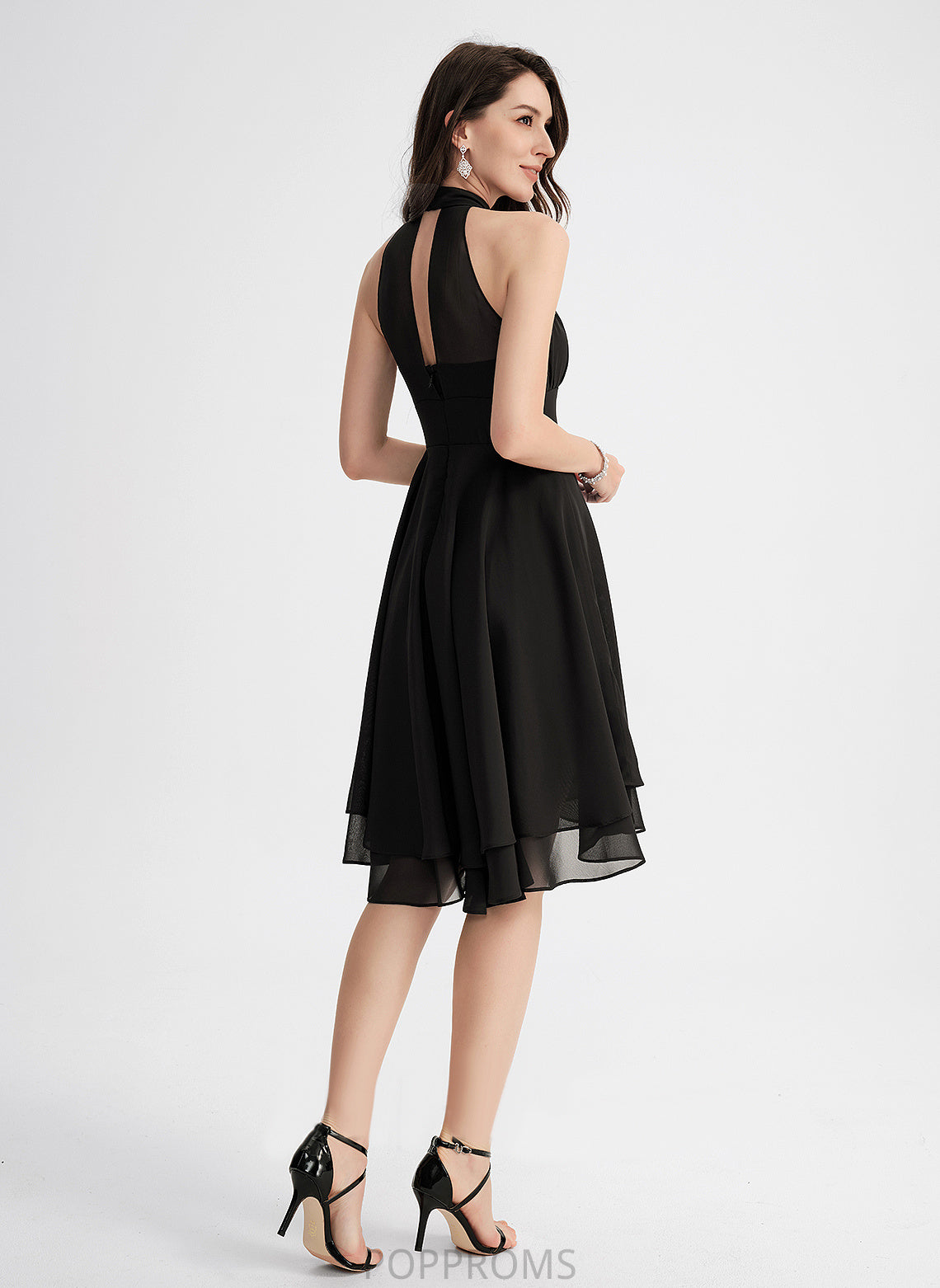 With Scoop Dress Chiffon Cocktail Dresses Neck A-Line Meghan Pleated Cocktail Asymmetrical