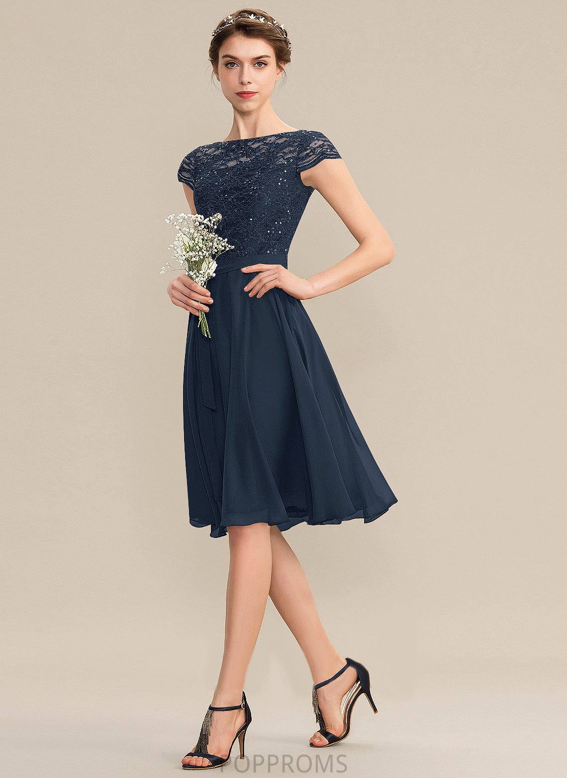 Bow(s) Embellishment Knee-Length A-Line Neckline Length ScoopNeck Silhouette Fabric Millicent A-Line/Princess Scoop Bridesmaid Dresses