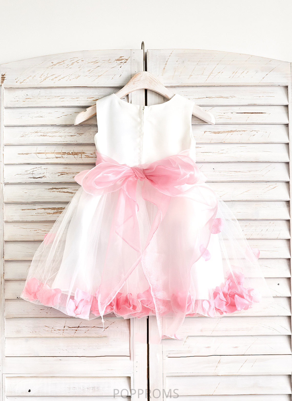 Flower(s) Flower Girl Dresses Neck Sleeveless Scoop - Organza/Satin/Tulle A-Line Girl Bria With Flower Dress Knee-length