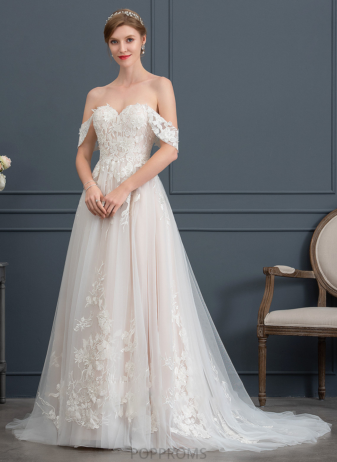 Train Sweetheart Dress Wedding Dresses Saniyah Sweep Wedding Tulle Ball-Gown/Princess