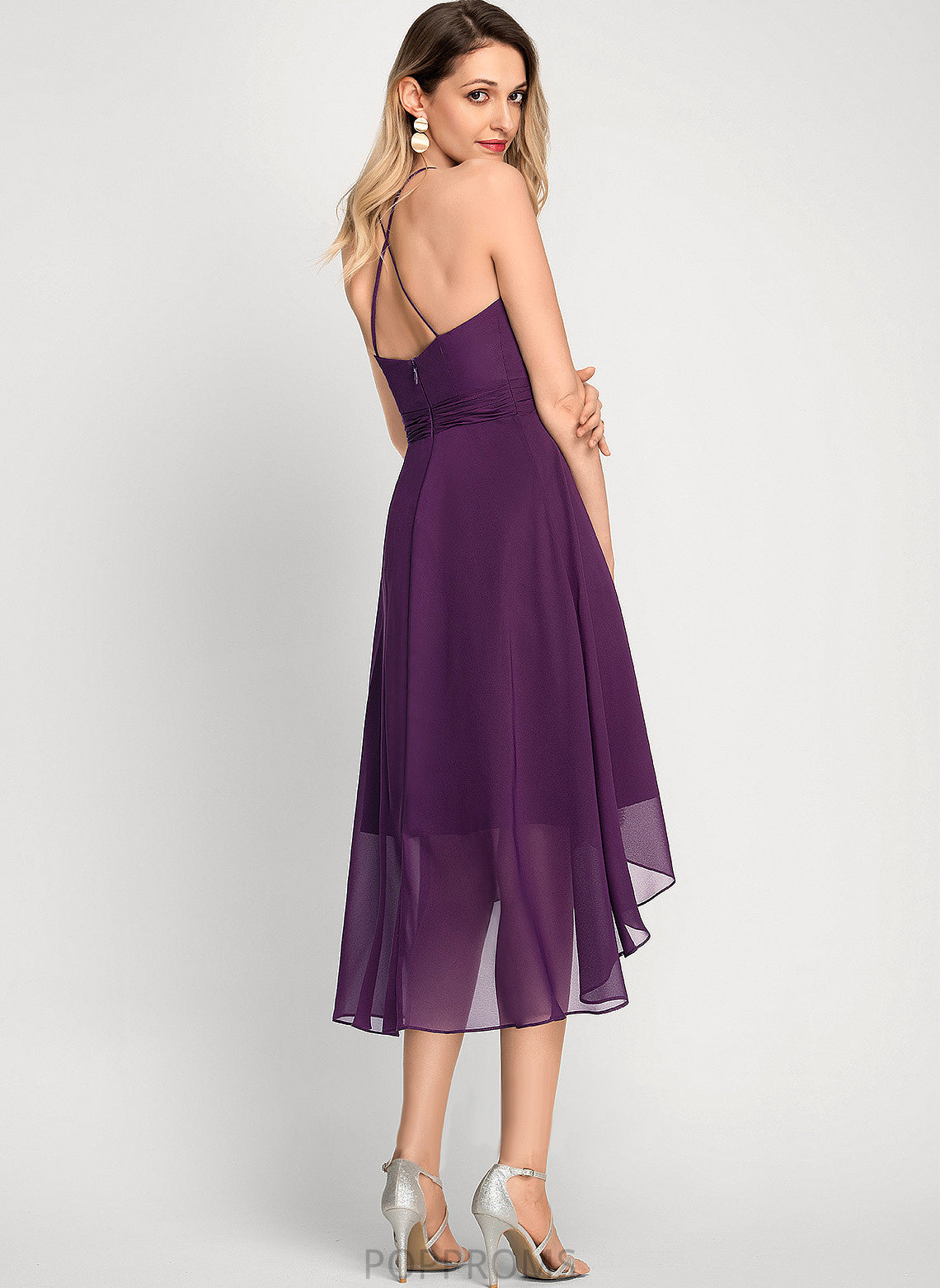 Cocktail Asymmetrical Rory Dress Chiffon A-Line Scoop Cocktail Dresses Neck