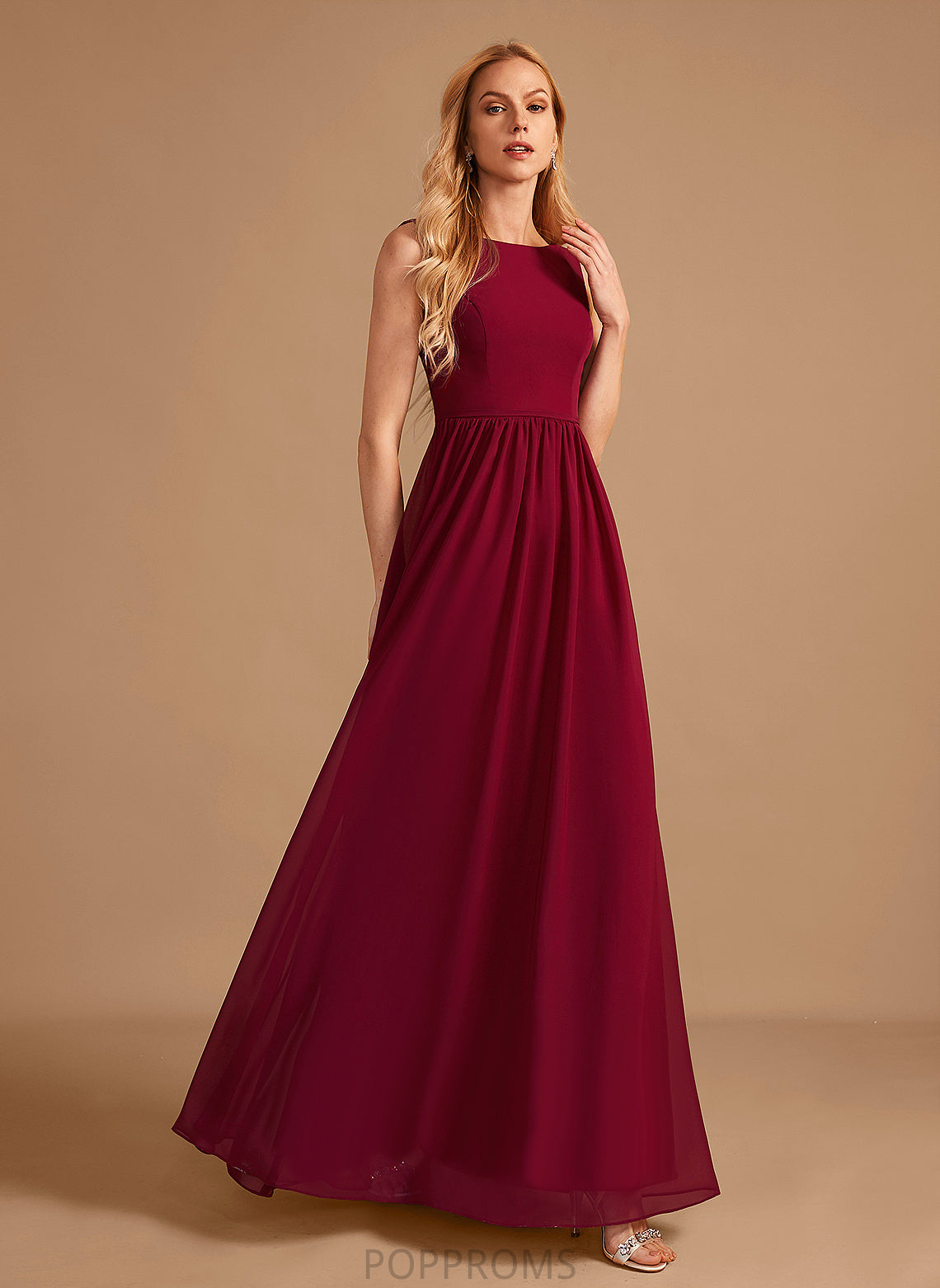 Neckline Embellishment Length Floor-Length A-Line HighNeck Fabric Silhouette Bow(s) Marcie V-Neck Floor Length Bridesmaid Dresses