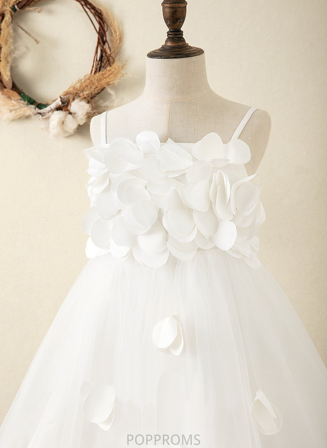 - Dress Straps Flower Flower Girl Dresses Satin Karlee Knee-length Girl A-Line Sleeveless