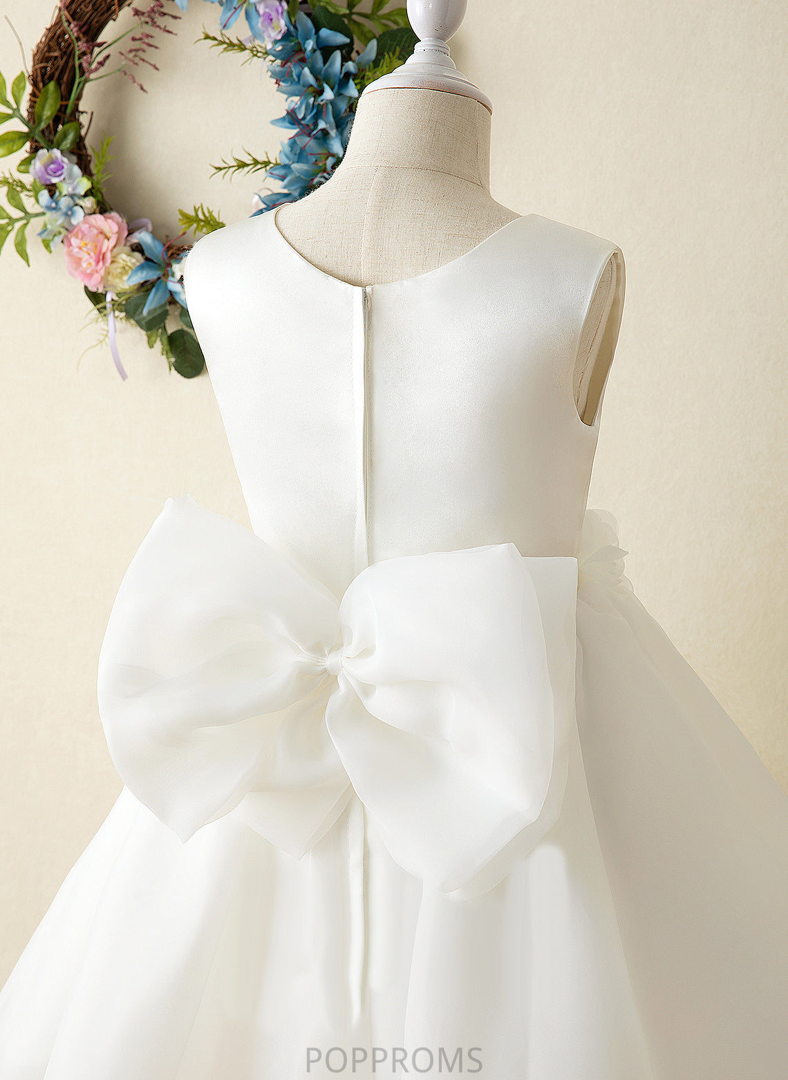 Flower Sleeveless - Scoop Organza Neck Flower Girl Dresses Dress Whitney A-Line Knee-length Girl