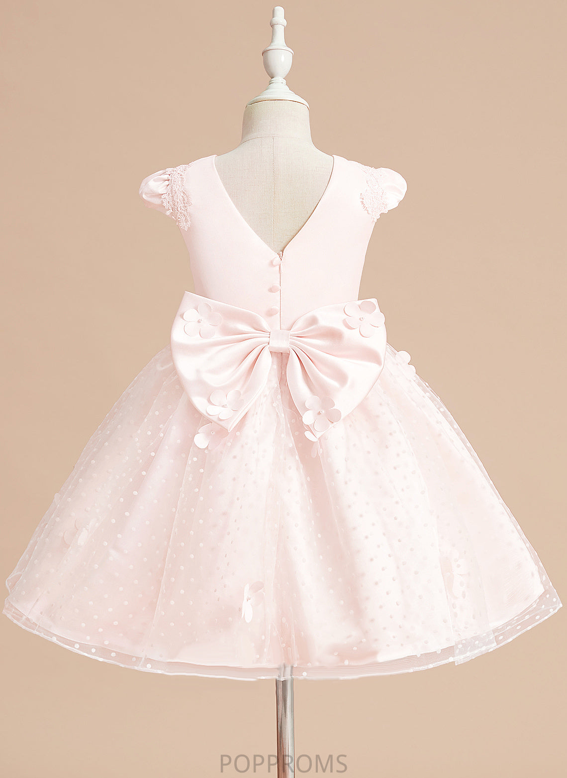 Bow(s) - Ball-Gown/Princess Flower Girl Dresses Jessica Neck Flower With Girl Dress Knee-length Satin/Tulle Scoop Sleeveless