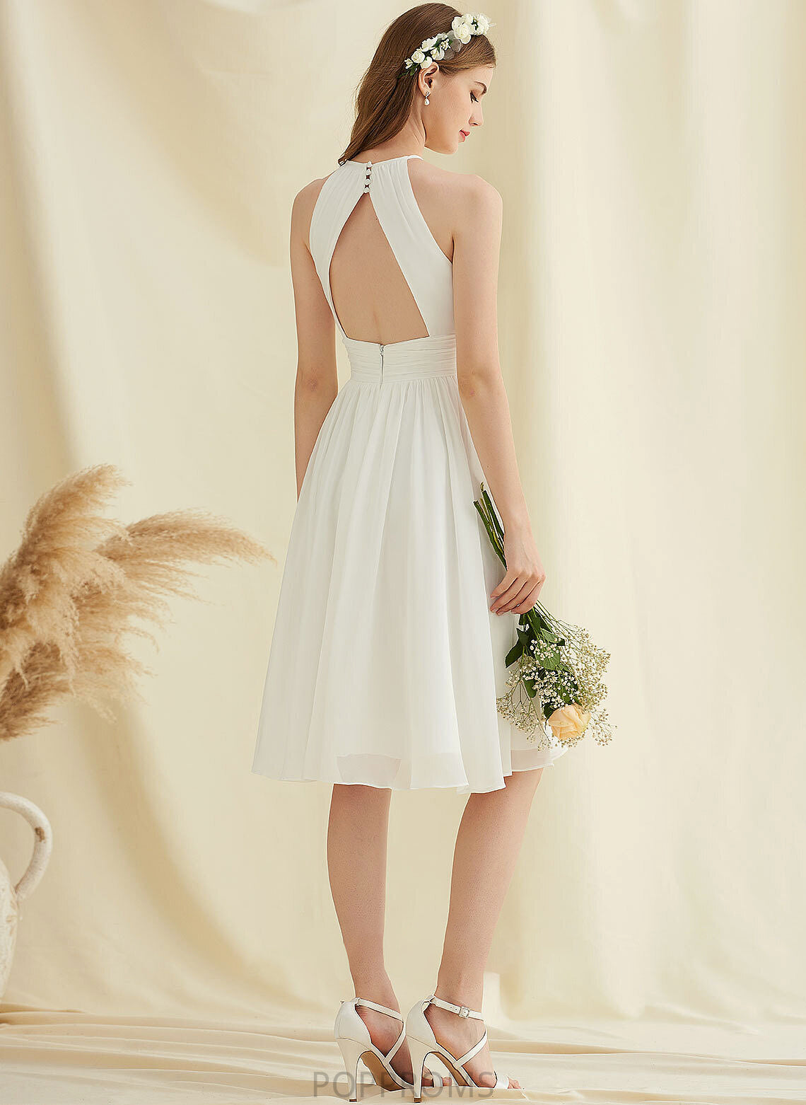 Wedding A-Line Chiffon Iliana Dress Wedding Dresses Knee-Length