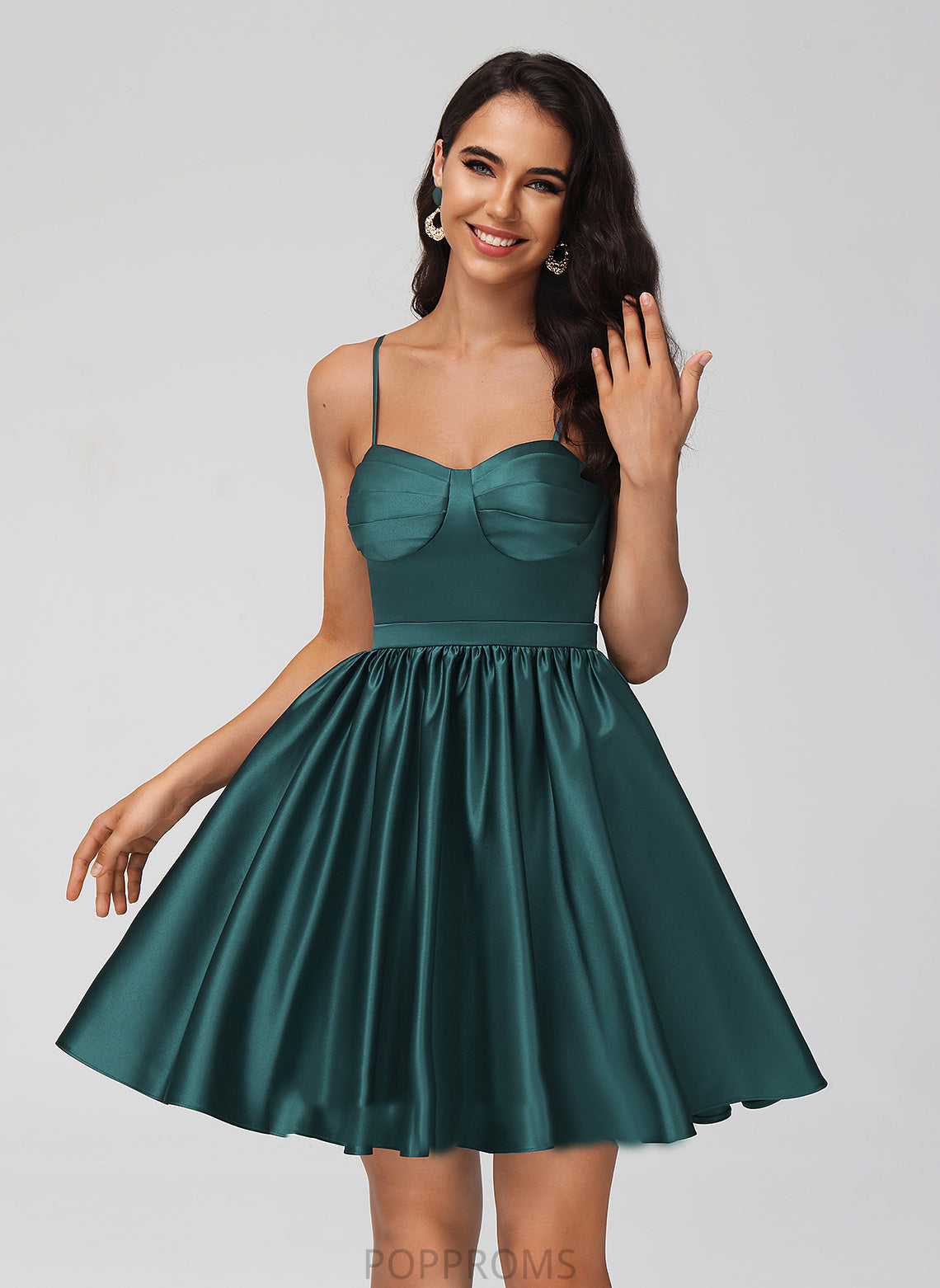 Sweetheart Pockets With Homecoming Dresses Dress A-Line Alyssa Satin Homecoming Short/Mini