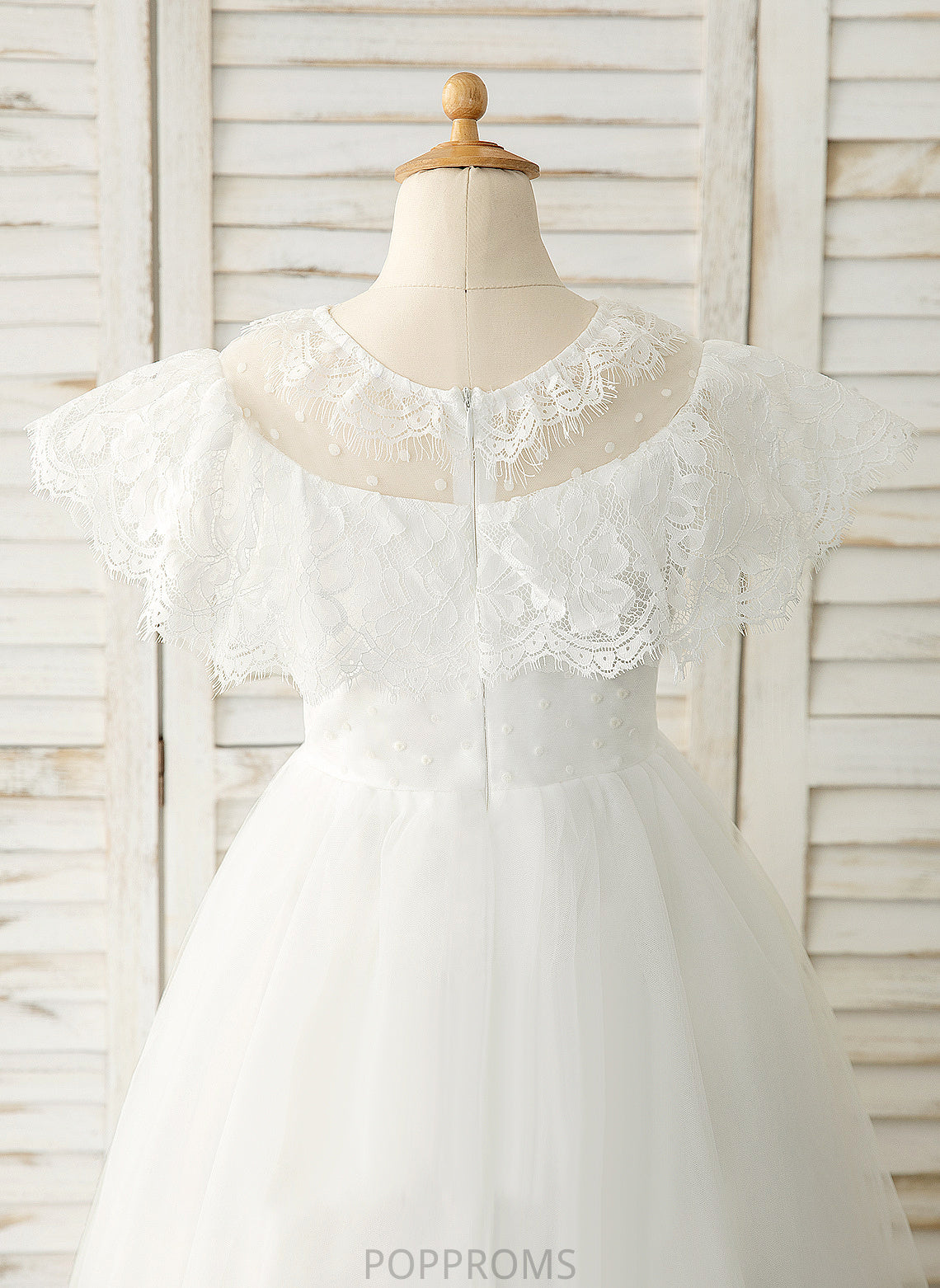 - Valerie Flower Flower Girl Dresses Floor-length A-Line Tulle/Lace Dress Sleeveless Scoop Girl Neck