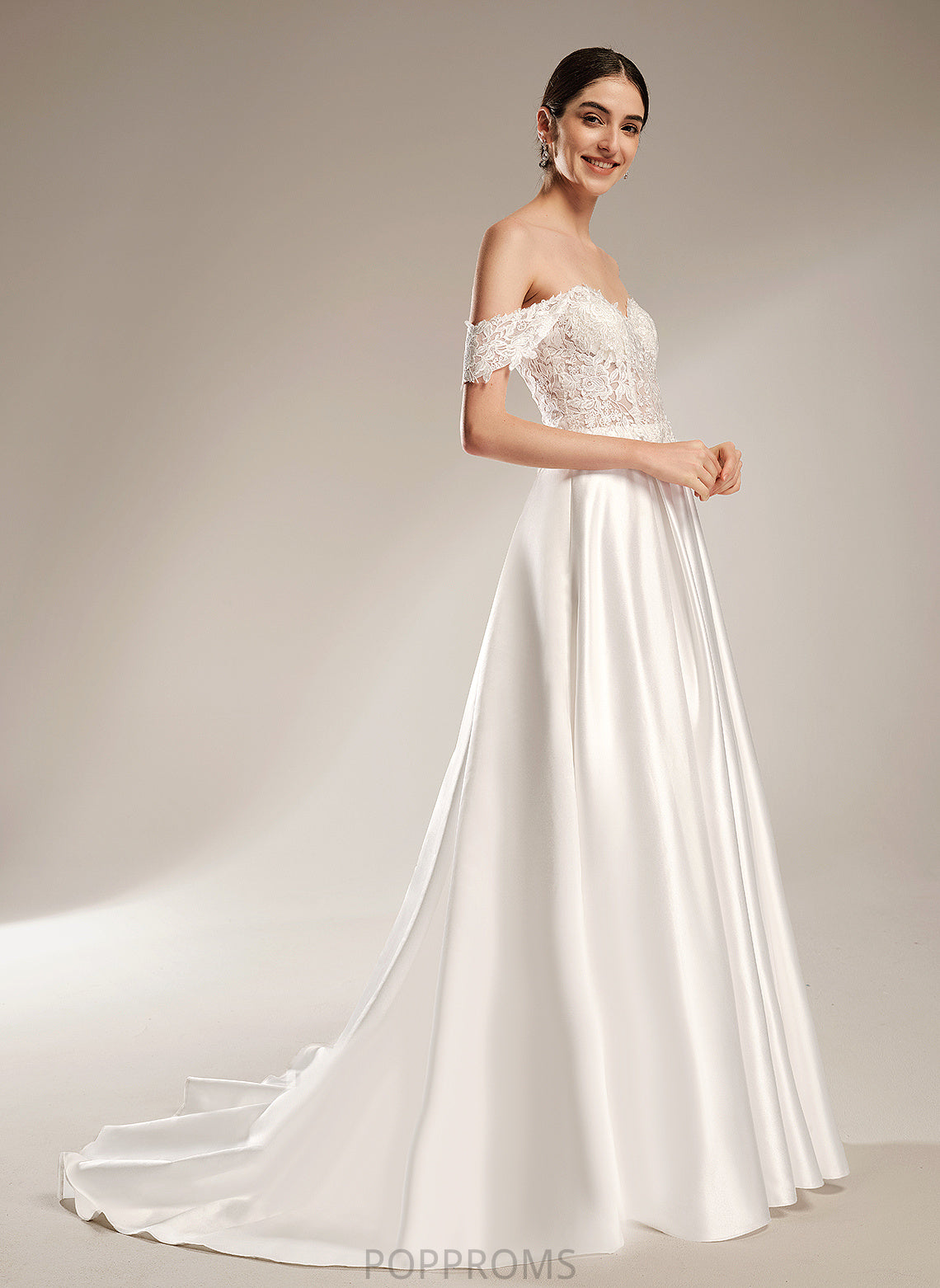 Ball-Gown/Princess Wedding Dresses Scarlett Sweetheart With Sequins Lace Dress Train Wedding Satin Chapel