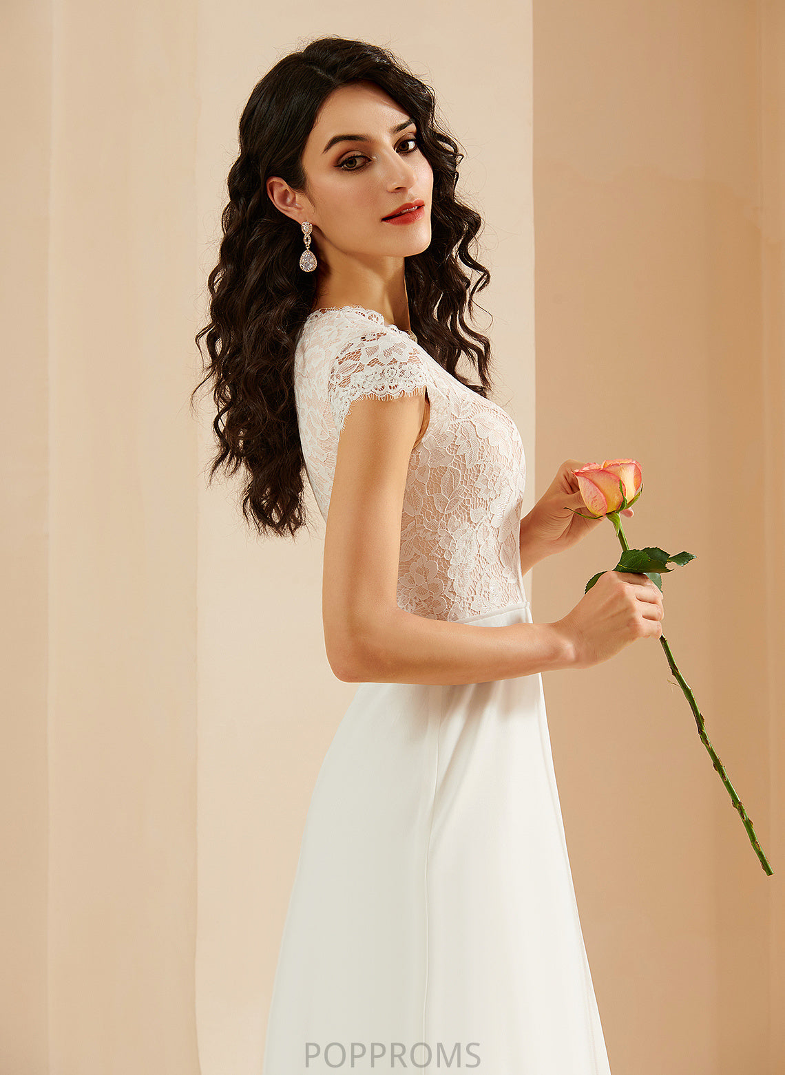 Wedding Dresses Dress Wedding Elianna A-Line Chiffon Scoop Lace Floor-Length