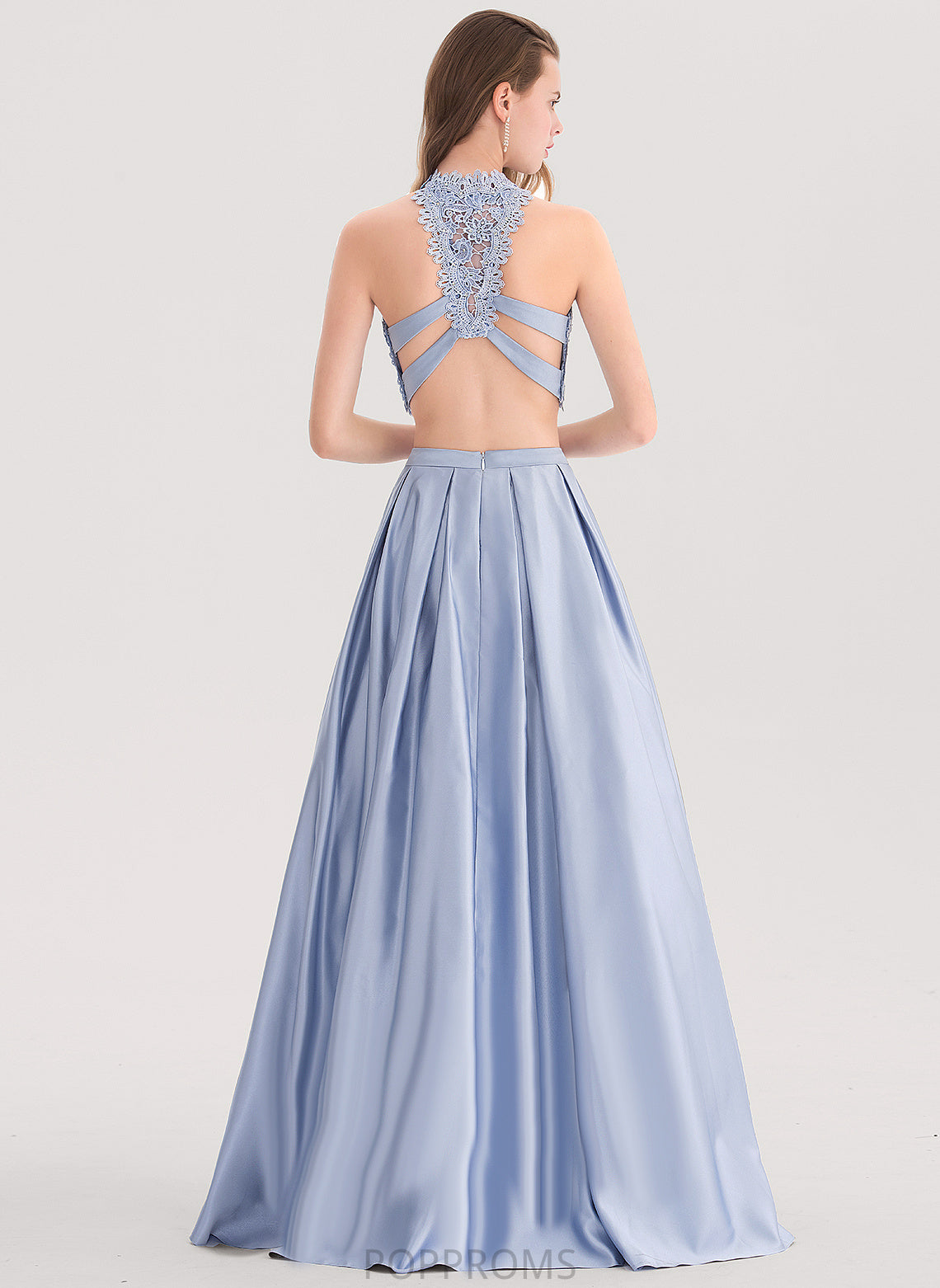 Sequins Lace Jaiden Satin With Floor-Length Ball-Gown/Princess Prom Dresses Scoop Beading