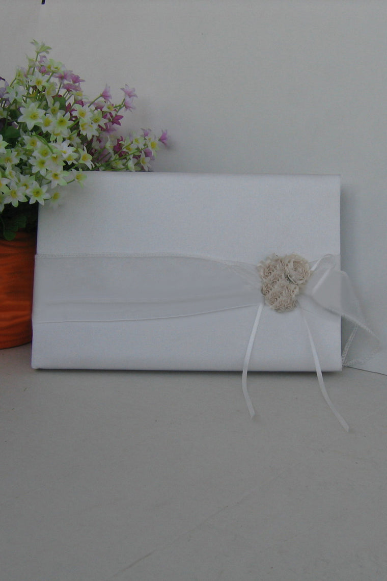 Flowers/Ribbon Guestbook & Pen Set