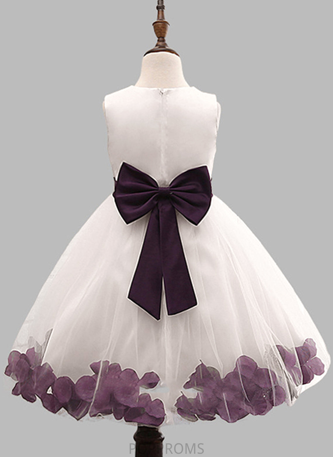 - Ball Gown Dress Cotton Scoop Flower Amari Knee-length Sleeveless Neck Girl With Flower(s)/Bow(s) Flower Girl Dresses Blends